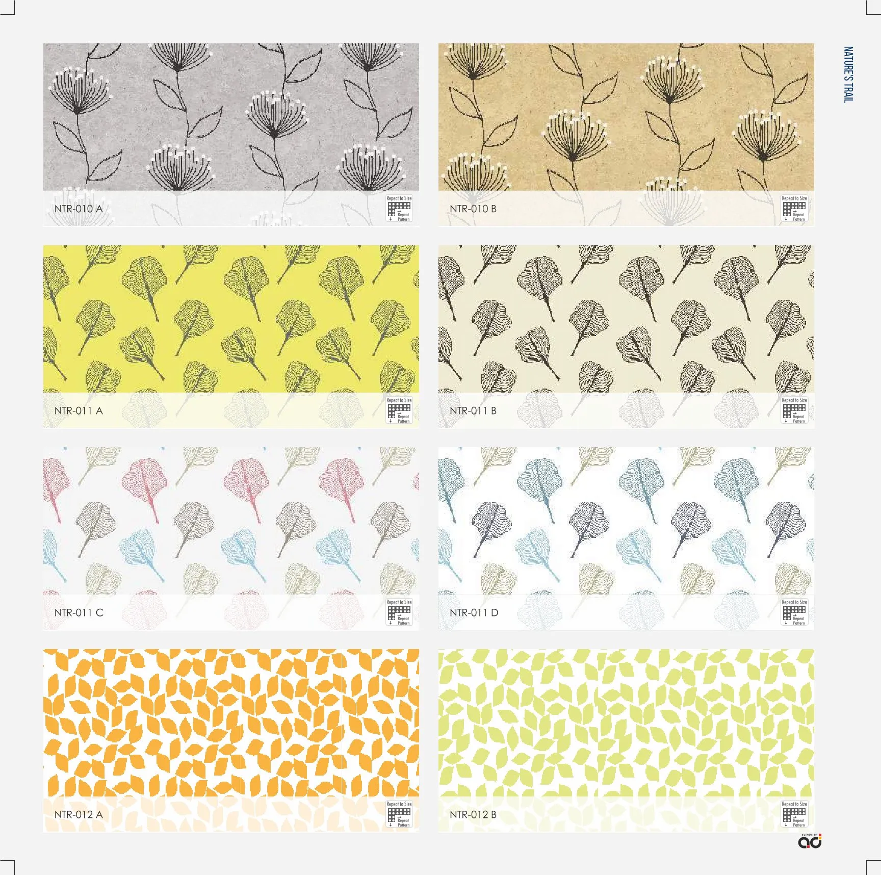 AD Roller Blinds – Nature's Trail Printed Design NTR-010 A
