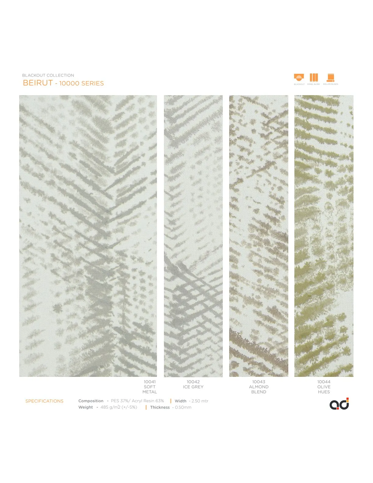 AD Cortina Collection Vol-2 Blackout Curtains BEIRUT 10000 series