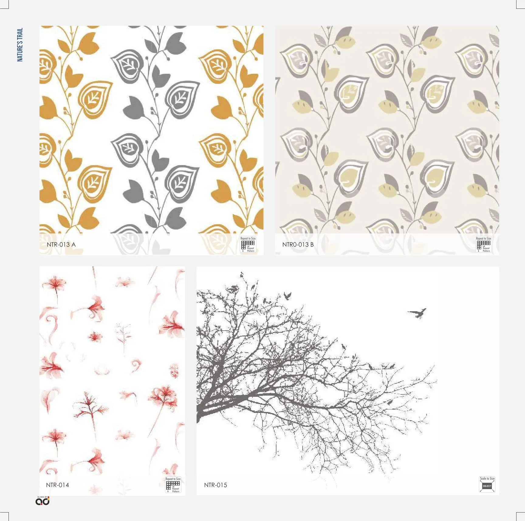 AD Roller Blinds – Nature's Trail Printed Design NTR-013 A