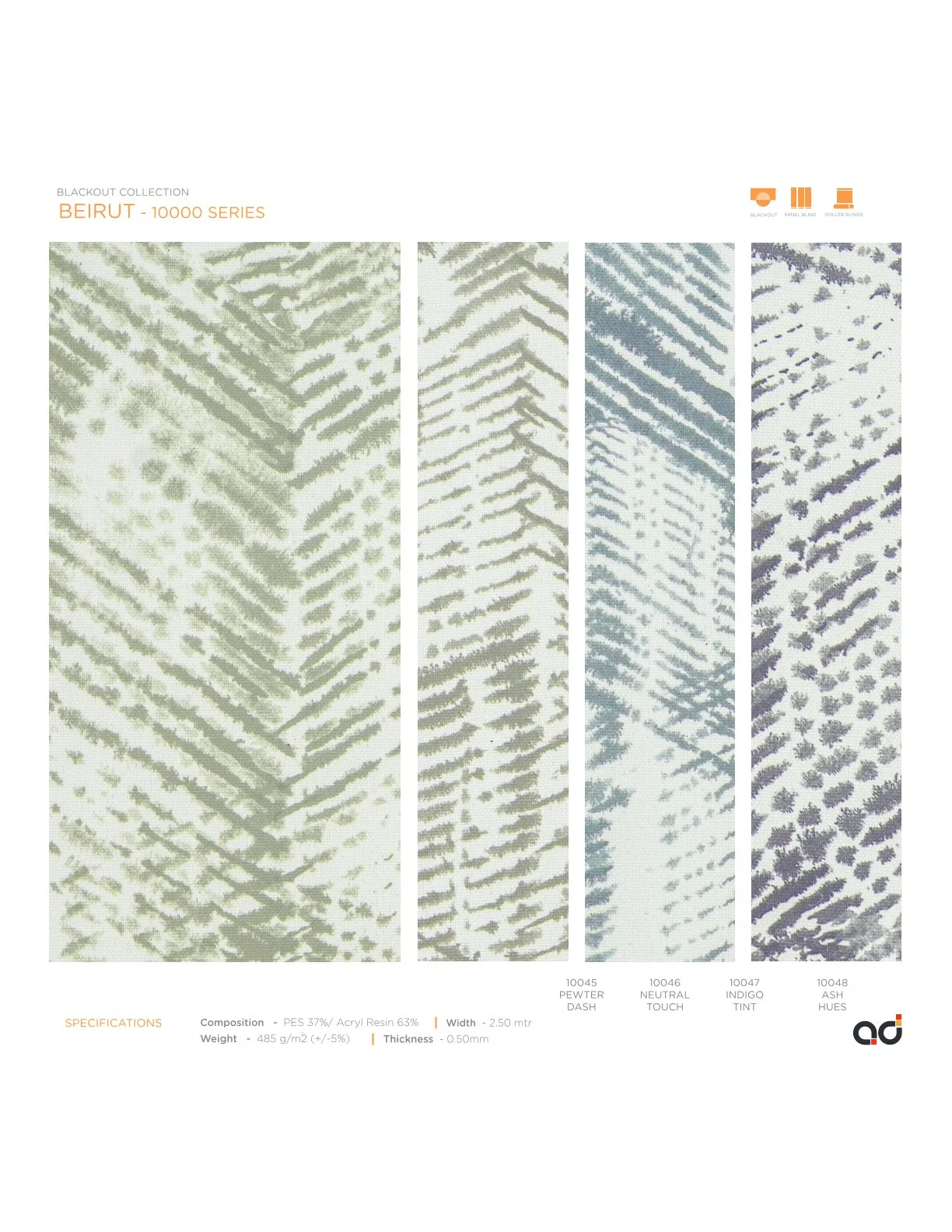 AD Cortina Collection Vol-2 Blackout Curtains BEIRUT 10000 series