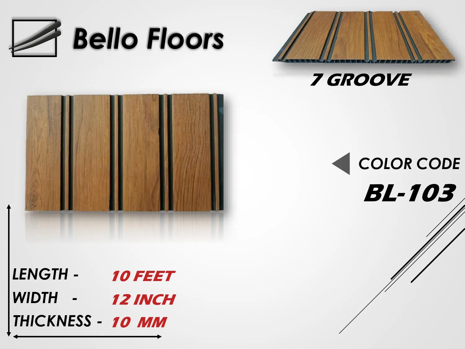 BL-103 Fluted WPC Panel - Contemporary Wall Decor