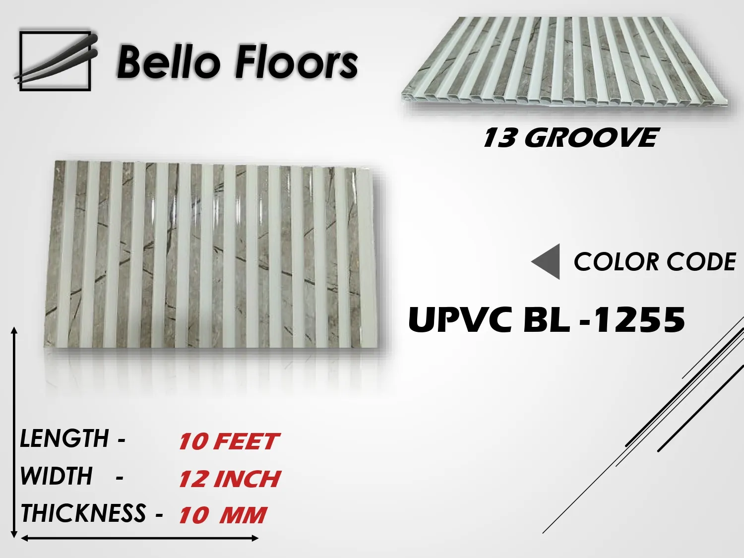UPVCBL-1255 Fluted WPC Panel - Stylish Wall Décor