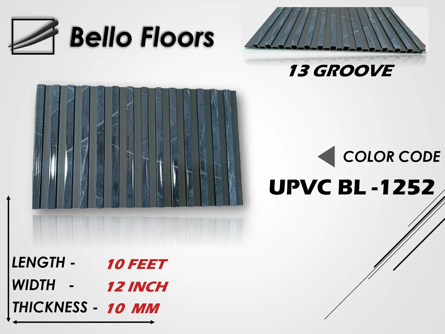 UPVCBL-1252 Fluted WPC Panel - Modern Wall Décor