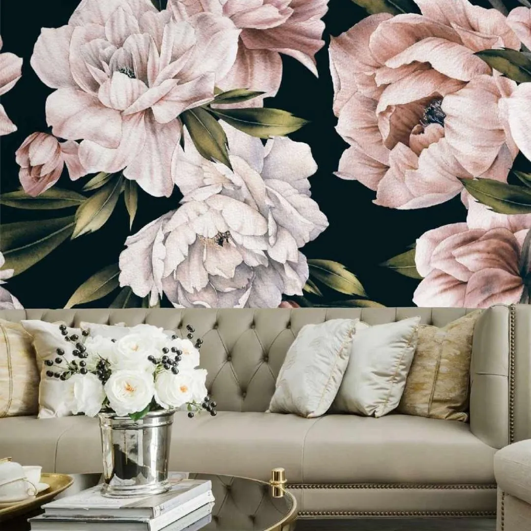 Pink Peony Tropical Wallpaper Collection - Stylish Customized Designs