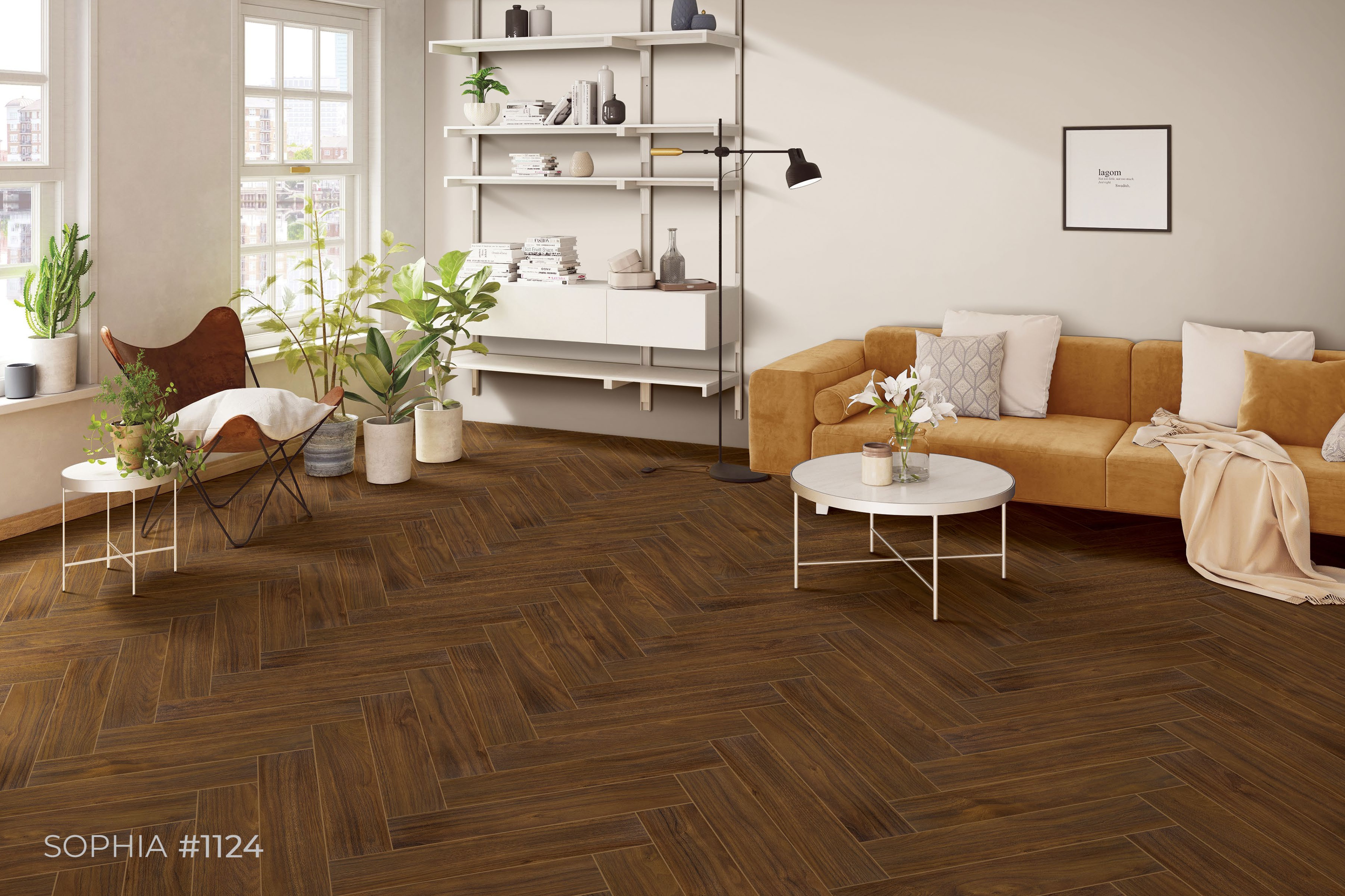 Kaara Lamiwood Herringbone 8mm Flooring - Sophia  #1124