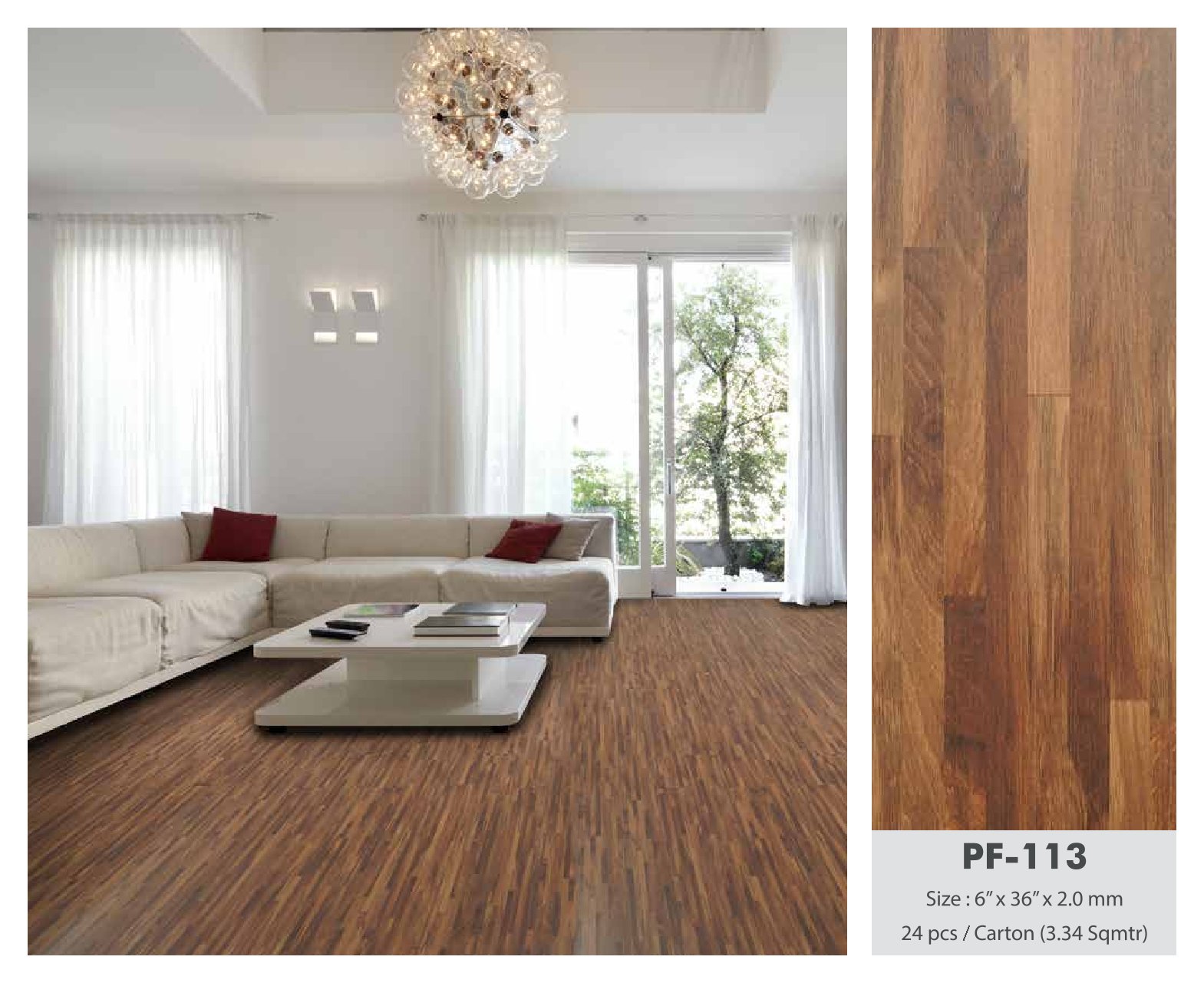 Excel Luxury Vinyl Plank PF-113 | 2.0mm Durable Flooring