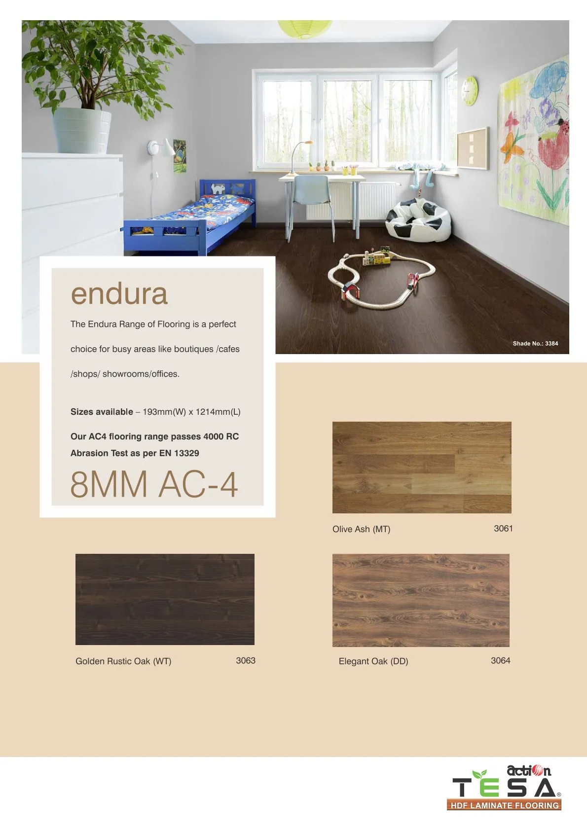 Action Tesa Olive Ash 3061 8mm Laminate Flooring