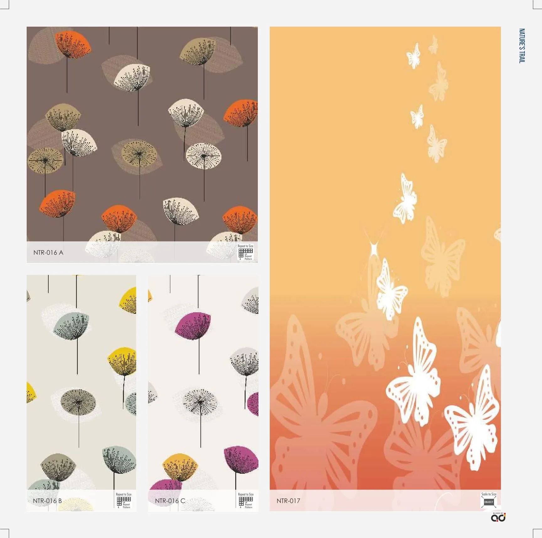 AD Roller Blinds – Nature's Trail Printed Design NTR-016 A