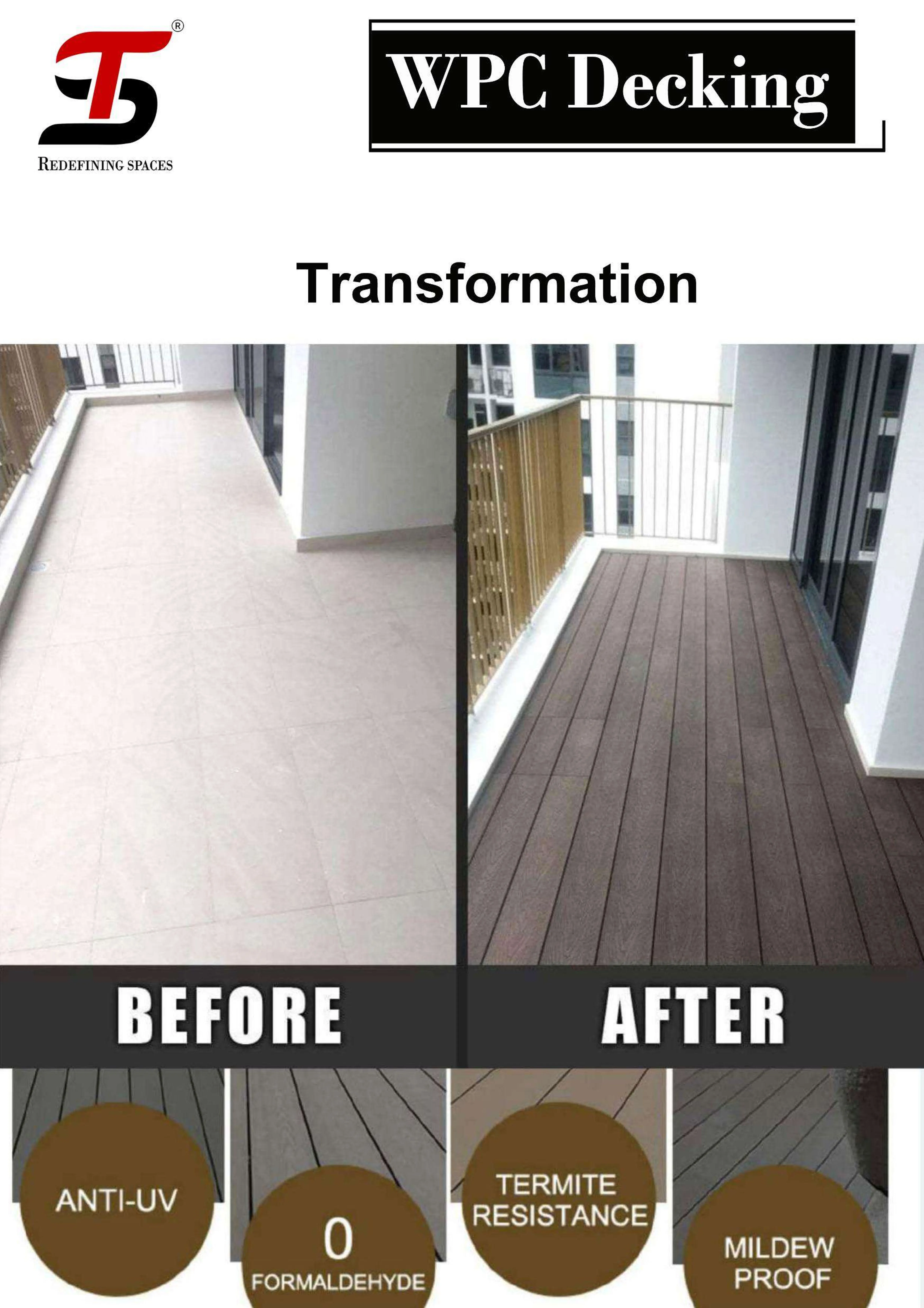 ST HOMECRAFT Classic WPC Decking – Durable & Stylish