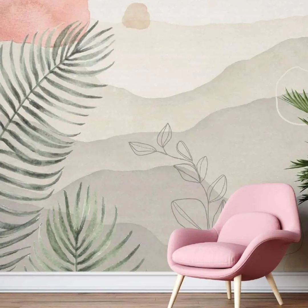 Custom Palm Landscape Wallpaper - Transform Your Space
