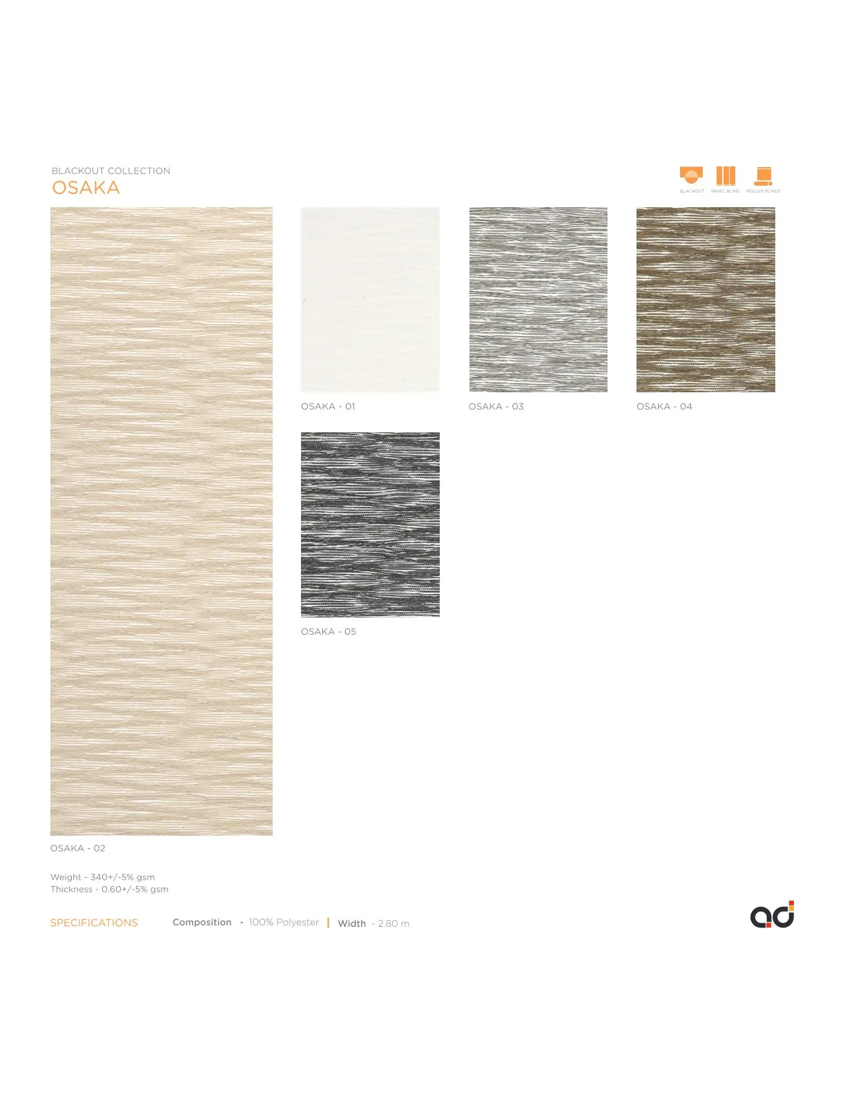 AD Cortina Collection Vol-2 Blackout Curtains OSAKA