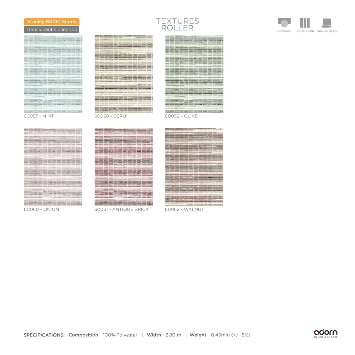 AD Cortina Textured Roller Blind – 60051-Series