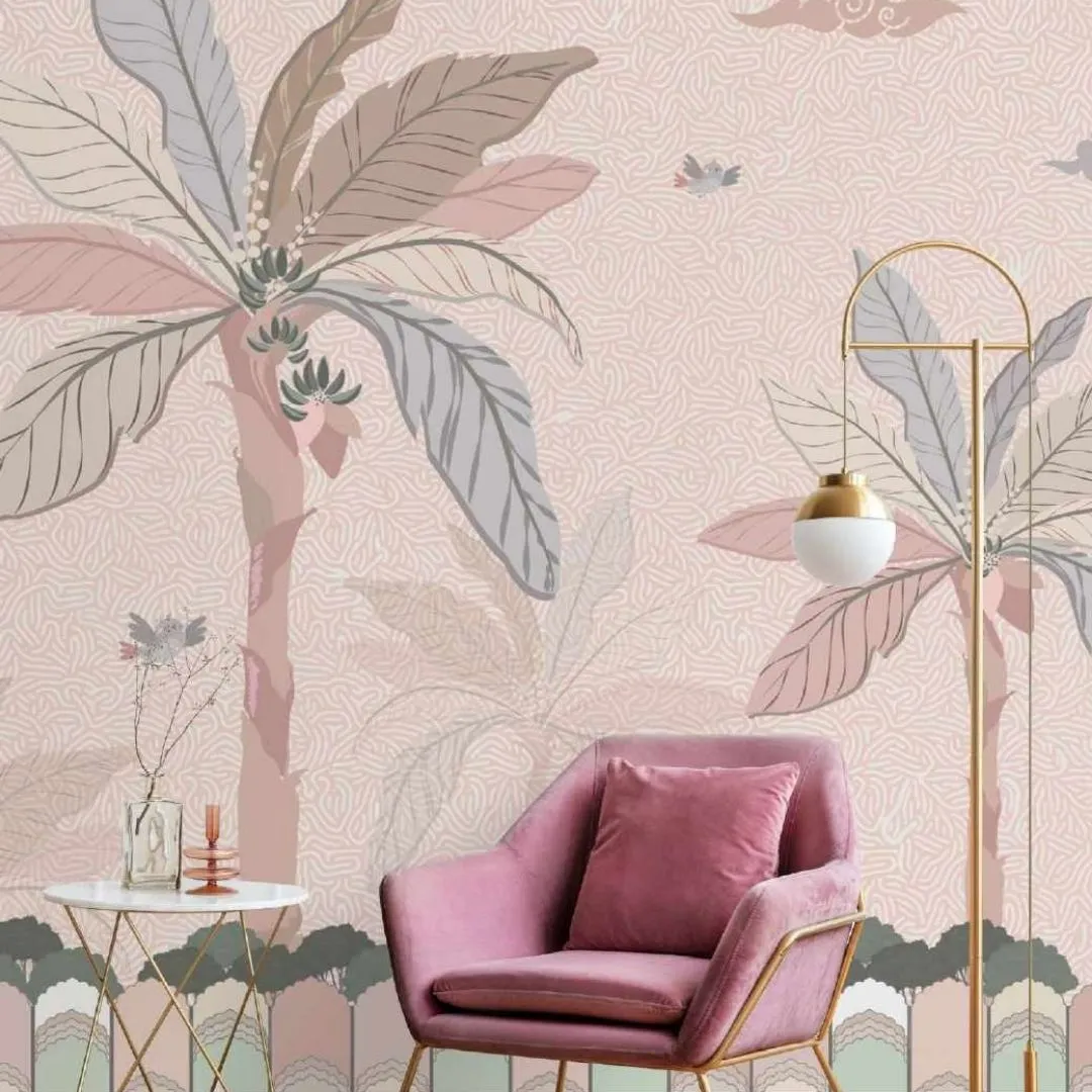 Exotic Tree Tropical Wallpaper - Customized Décor Delight
