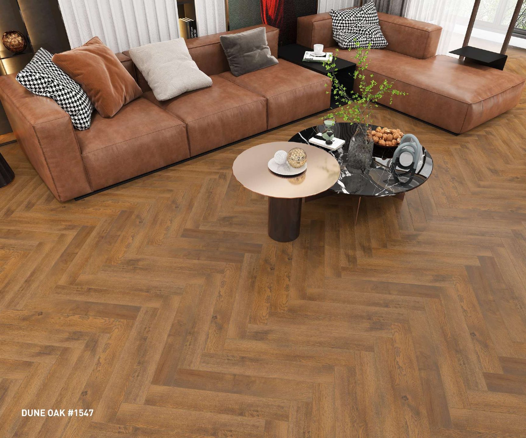 Defloors Herringbone dune  Oak #1547 – 8mm