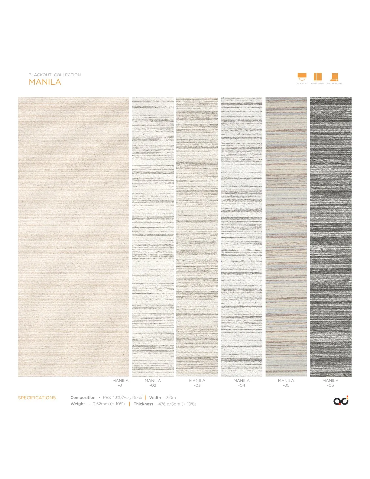 AD Cortina Collection Vol-2 Blackout Curtains MANILA