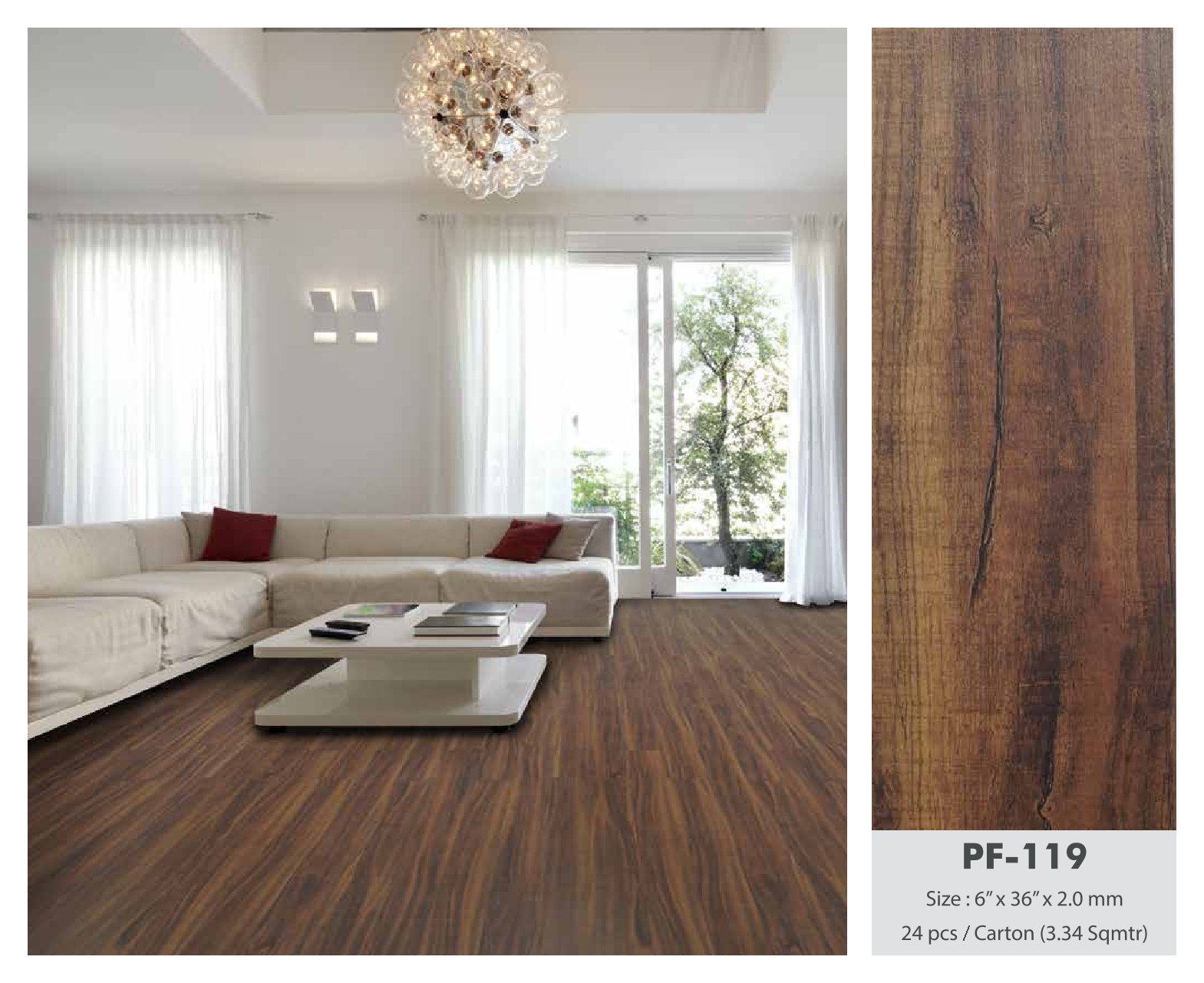 Excel Luxury Vinyl Plank PF-119 | 2.0mm Durable Flooring