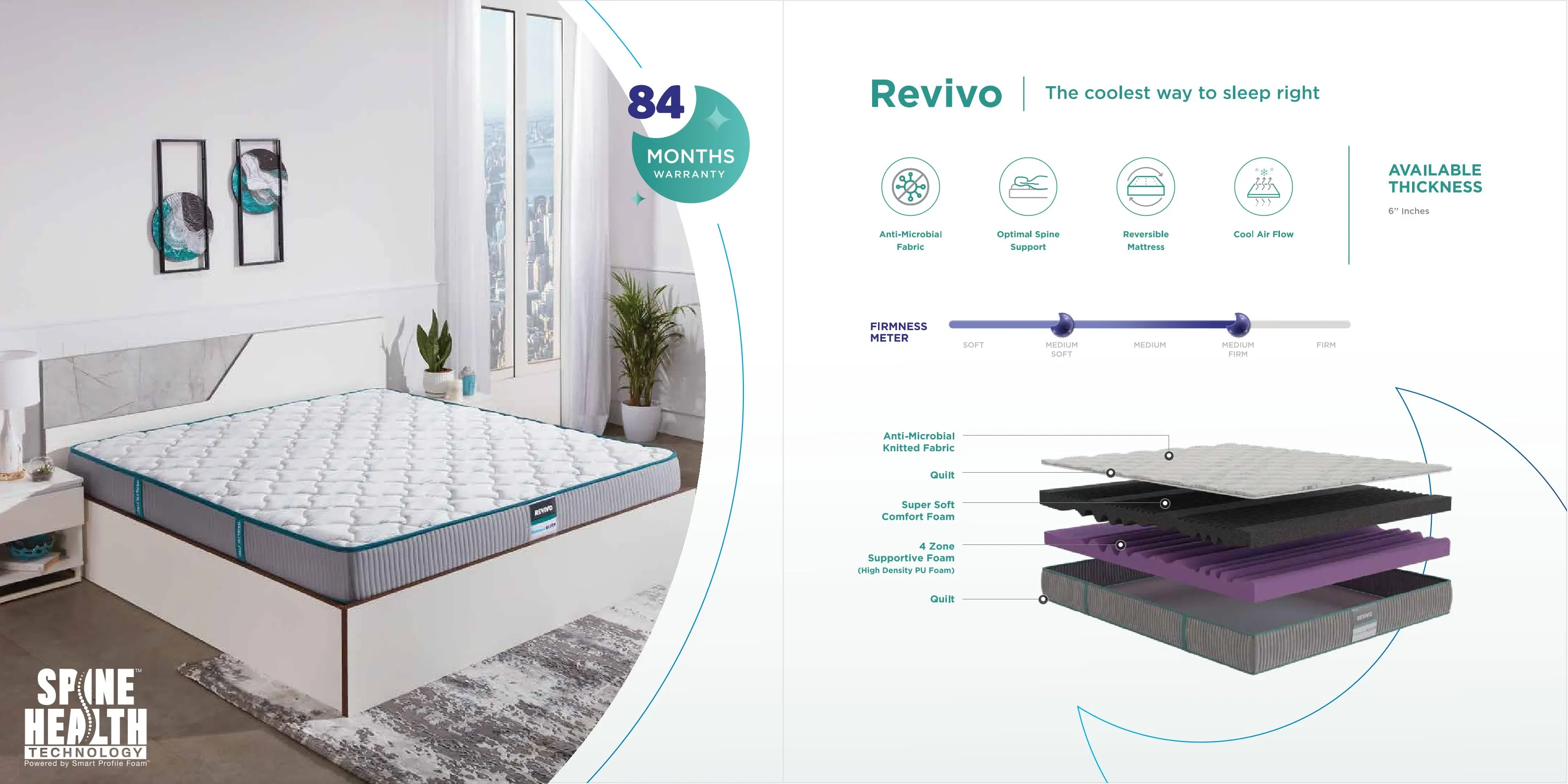 Nilkamal Sleep Revivo Mattress – 6'' Thickness
