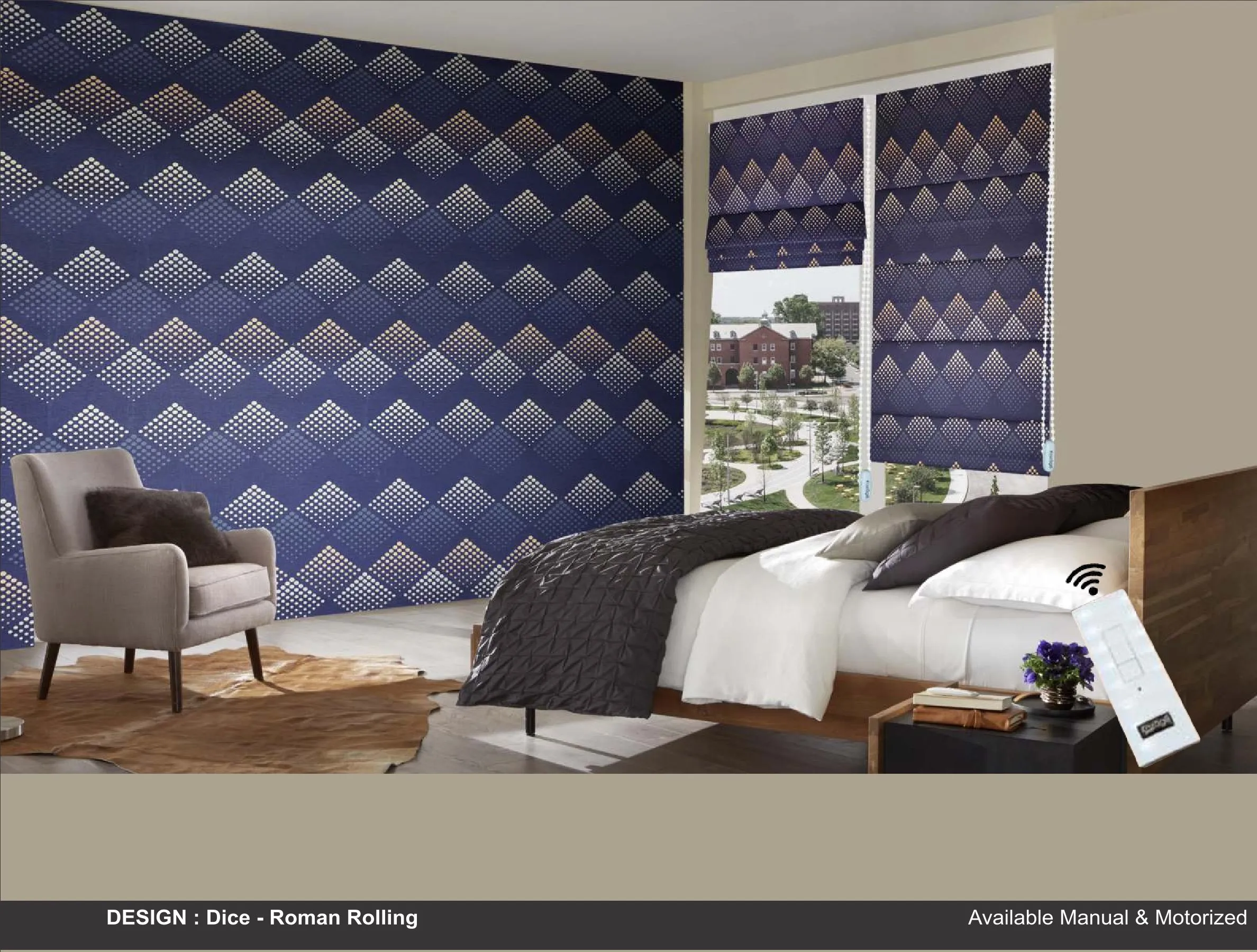 Kazage Dice  Printed Blinds & Wallpapers Design