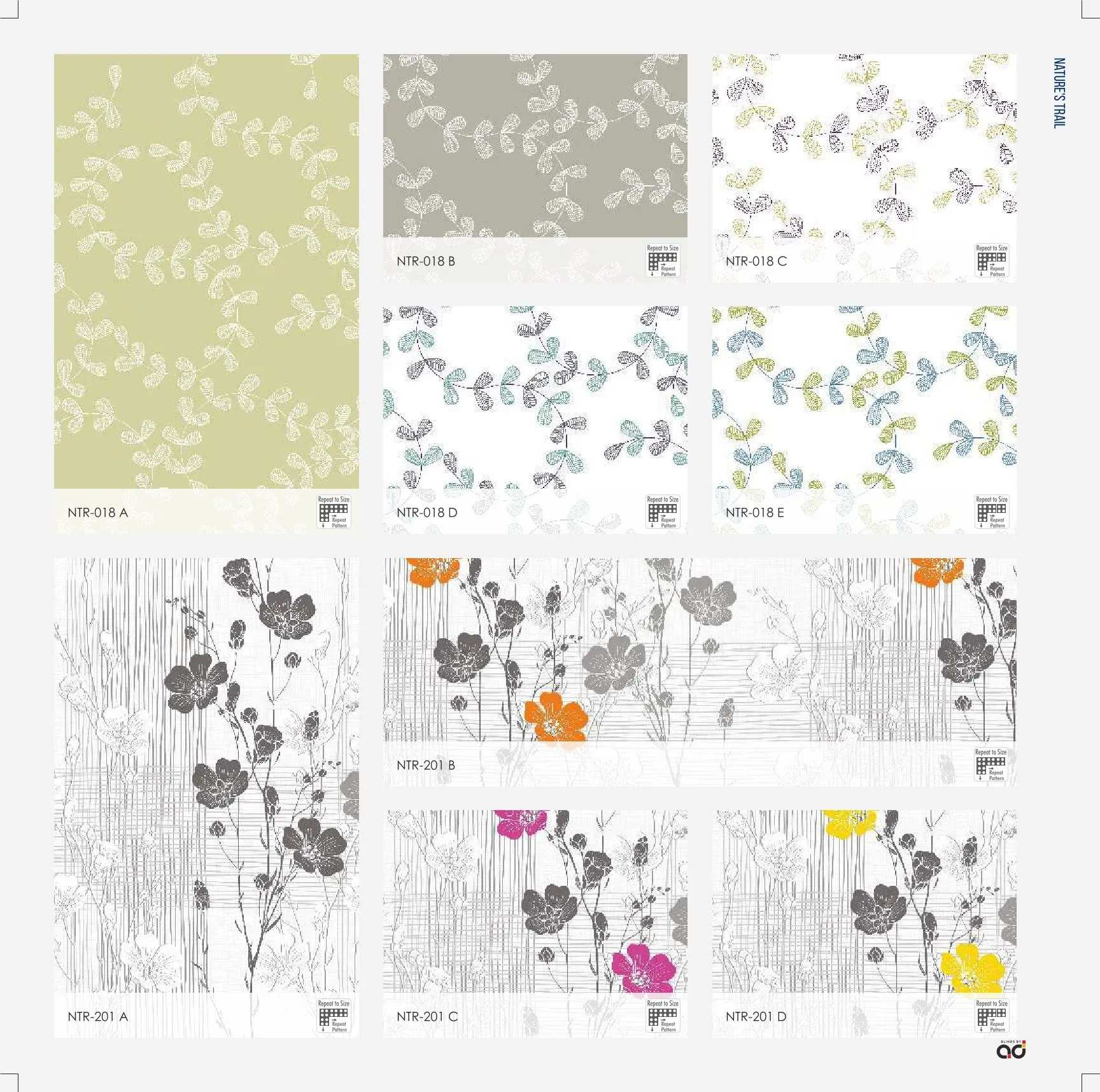 AD Roller Blinds – Nature's Trail Printed Design NTR-018 A