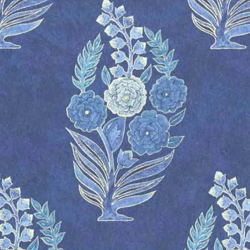 Sabya Final Indigo - Luxury Wallpapers And Fabric - W046D299S75