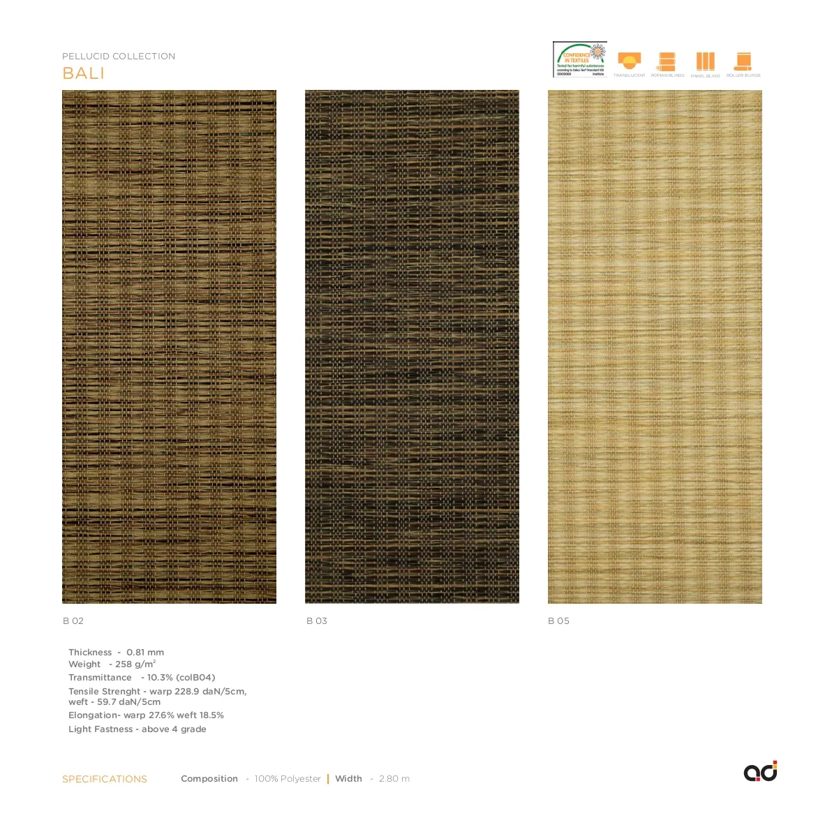 AD Roller Bali Blind Collection