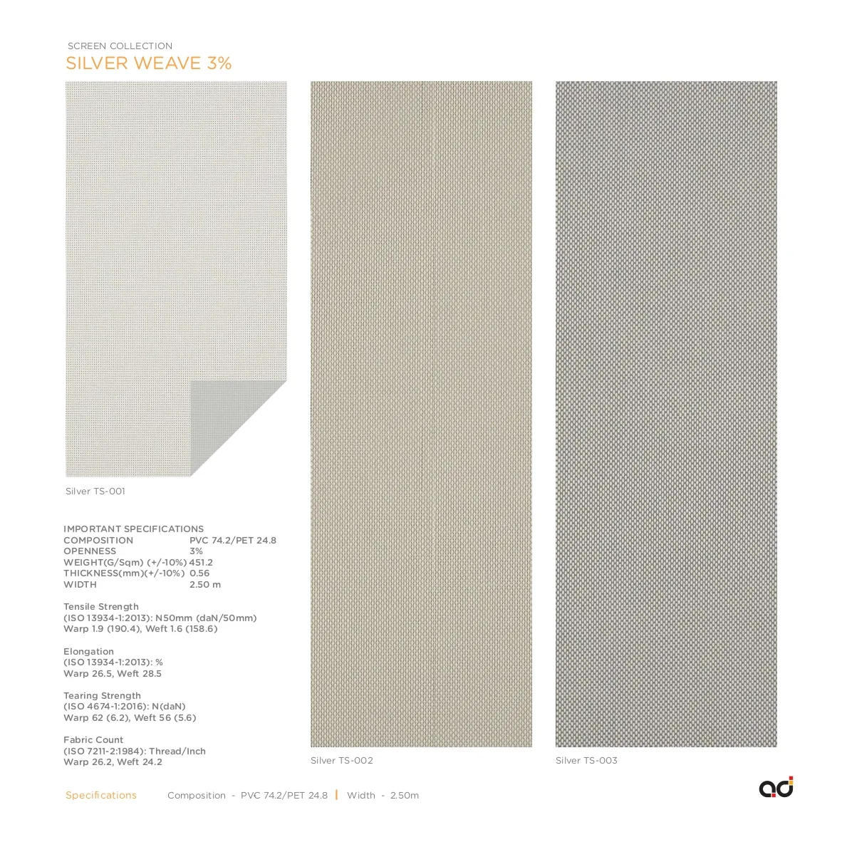 AD Roller Silver Weave Blind Collection