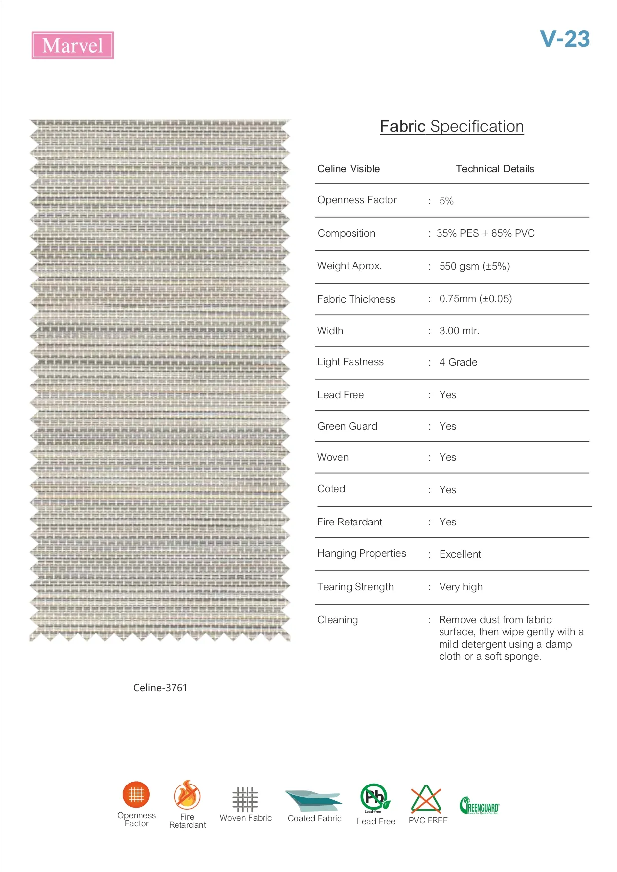 Marvel Roller Celine Visible Blind Collection
