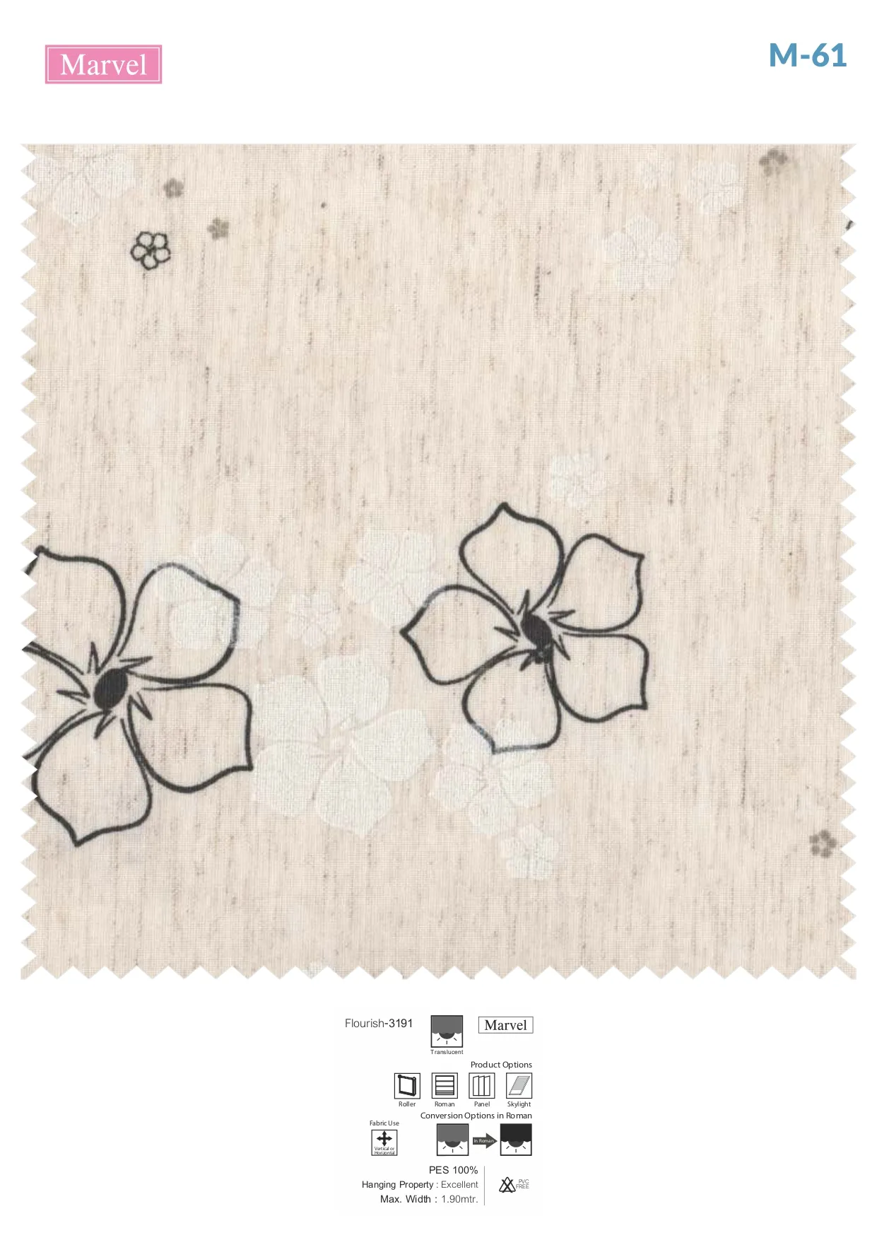 Marvel Roller Blind Flourish Collection