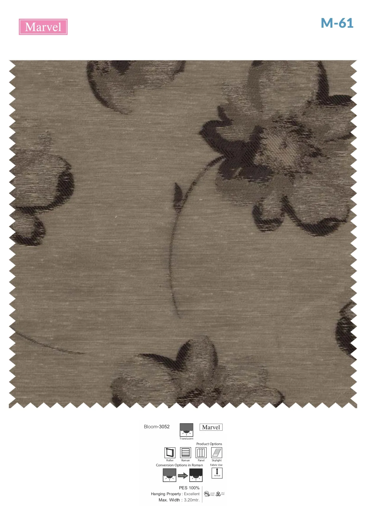 Marvel Roller Blind Bloom Collection