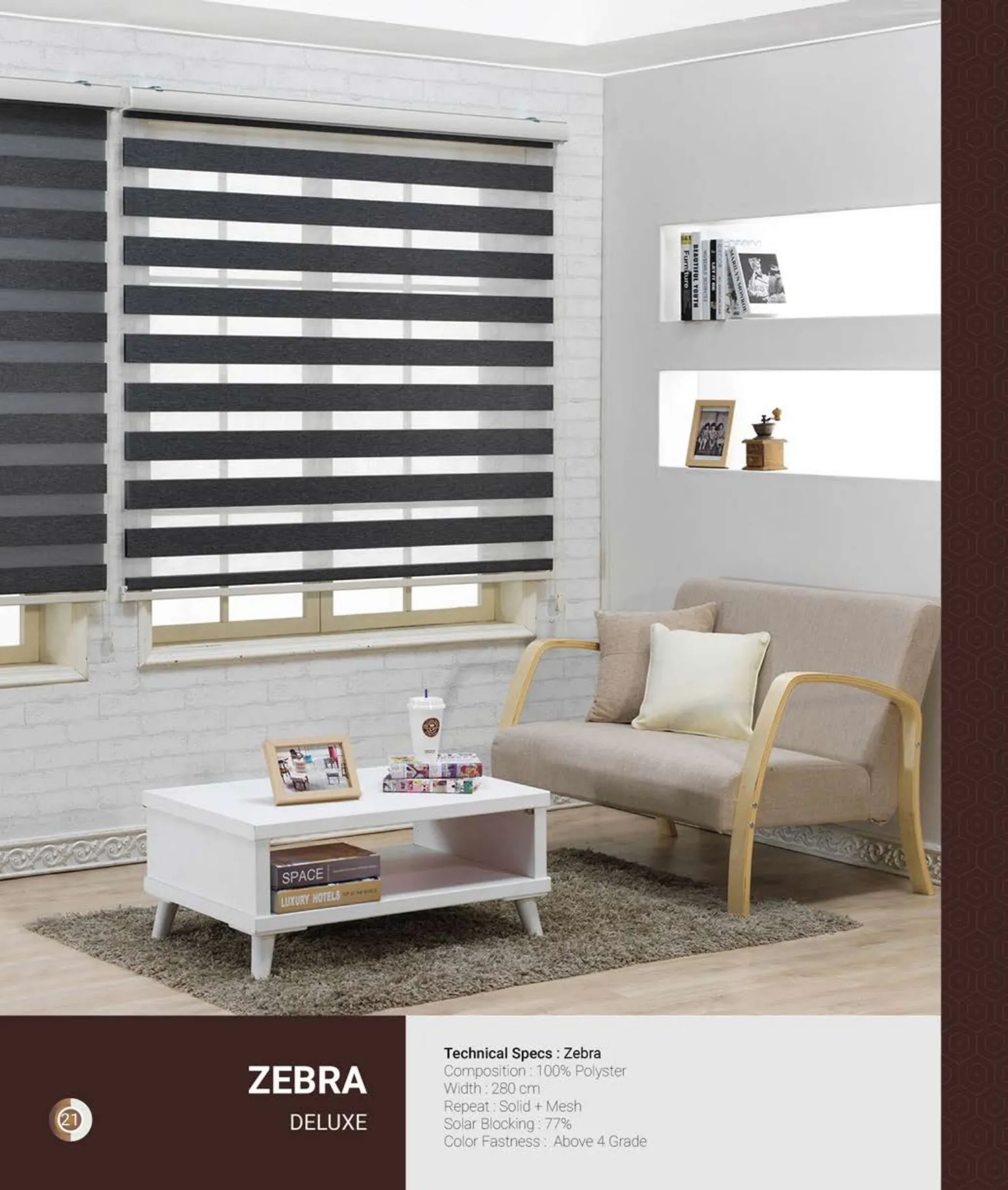 Deluxe Johnson Zebra Blind