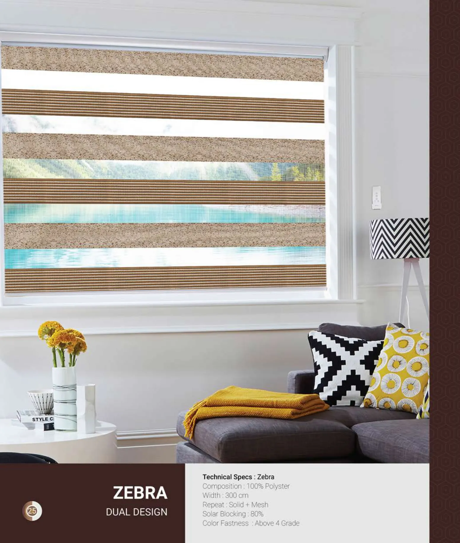 Dual Design Johnson Zebra Blind