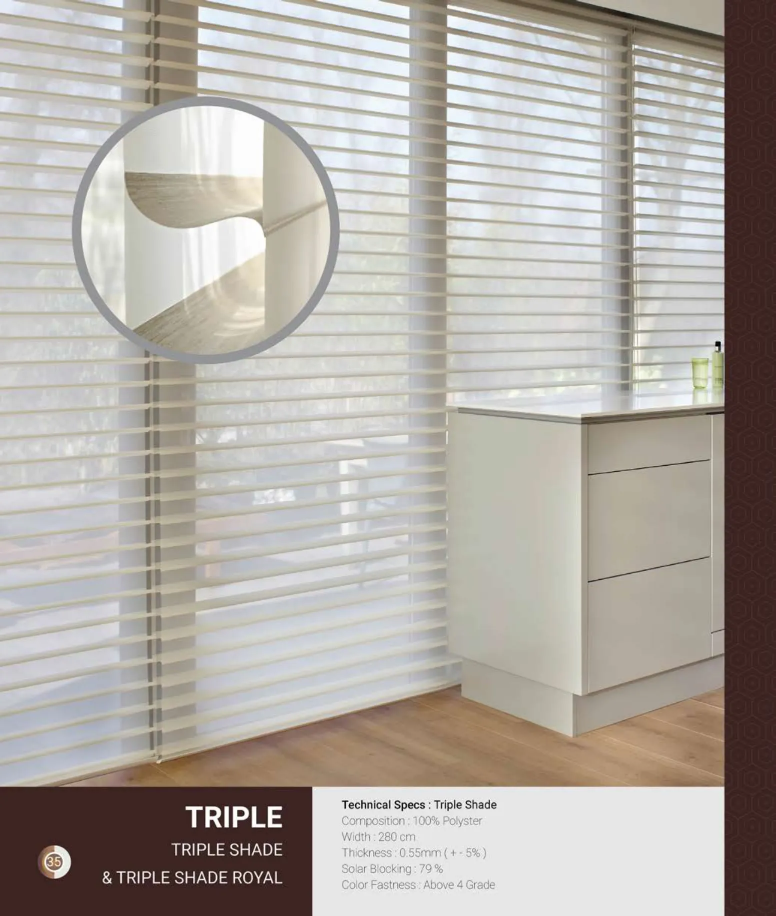 Triple Shade Johnson Zebra Blind