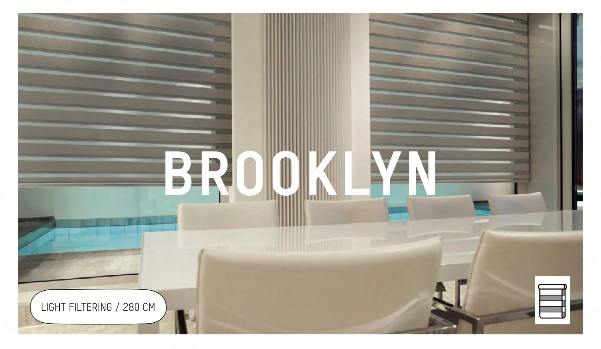 Brooklyn Mac Zebra Blind