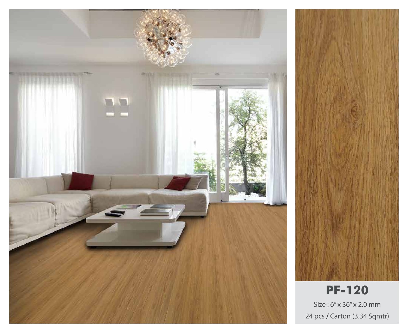 Excel Luxury Vinyl Plank PF-120 | 2.0mm Durable Flooring