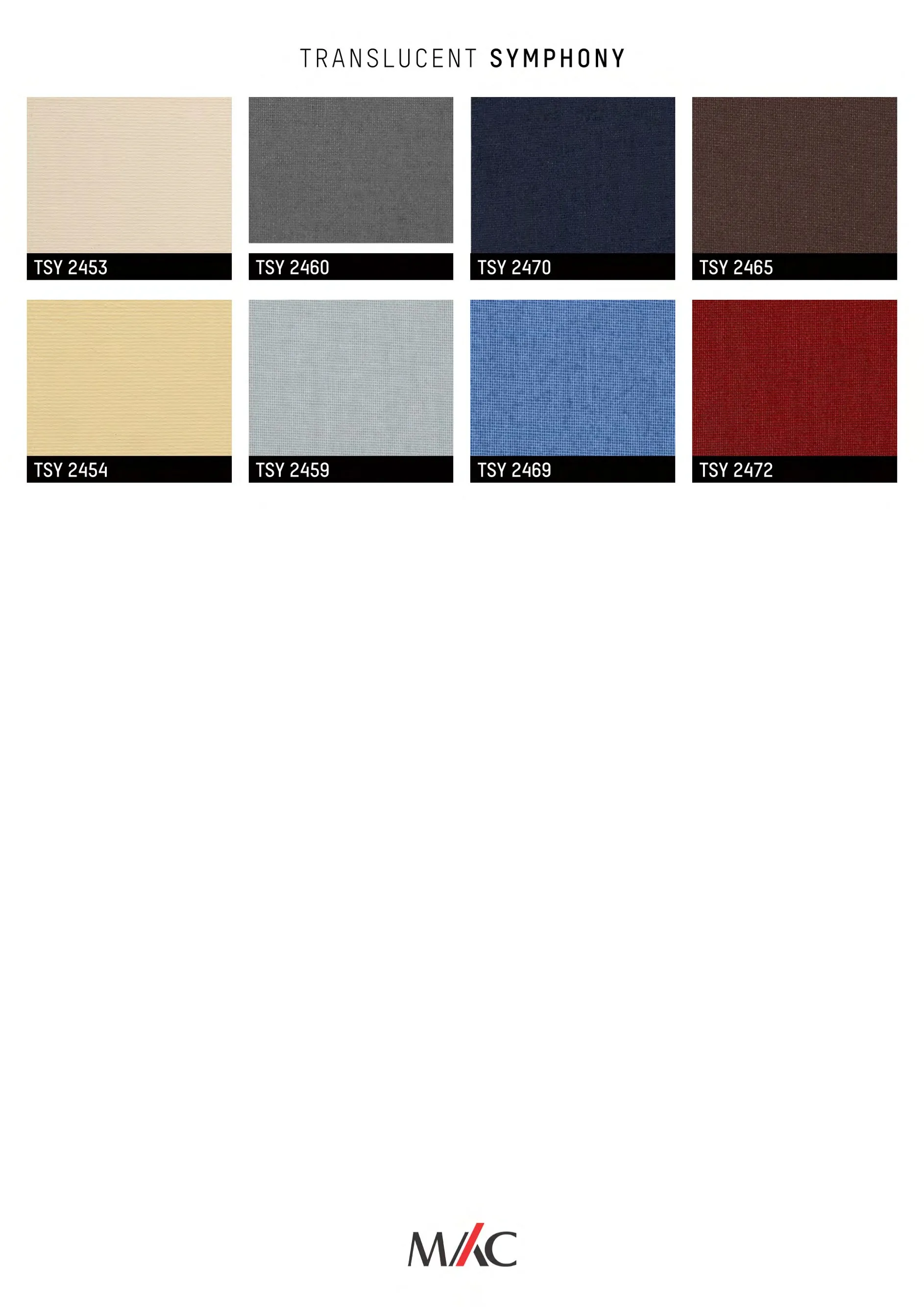 Mac Translucent Blinds SYMPHONY – Soft Light & Privacy