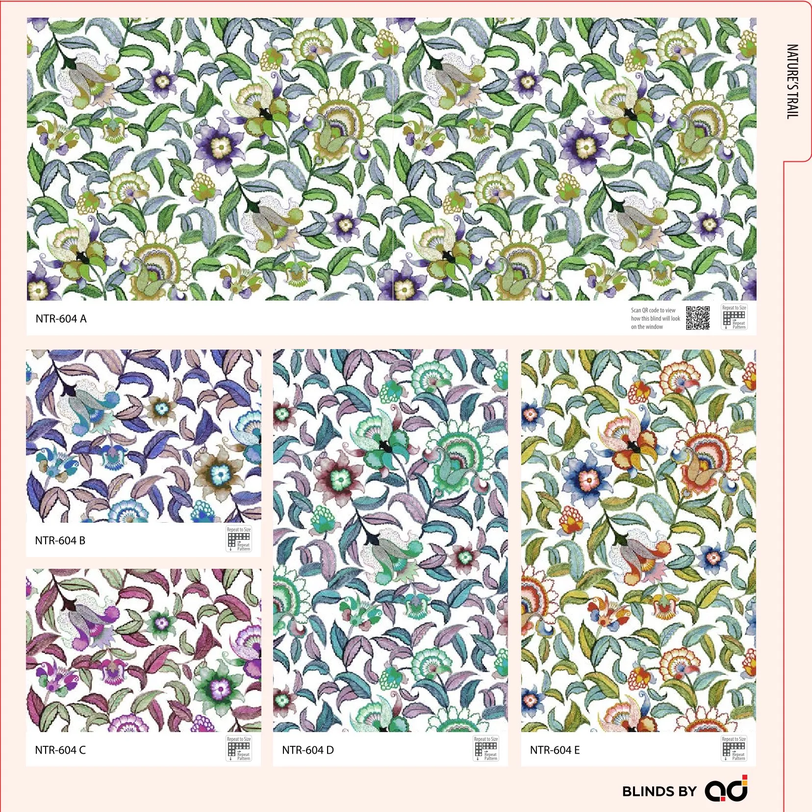 AD Printed Roller Blind – Stylish & Functional NTR-604-A
