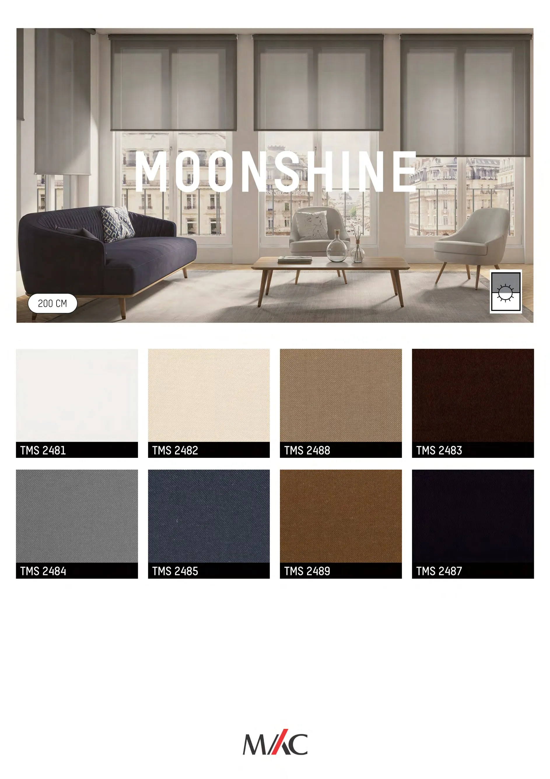Mac Translucent Blinds MOONSHINE – Soft Light & Privacy