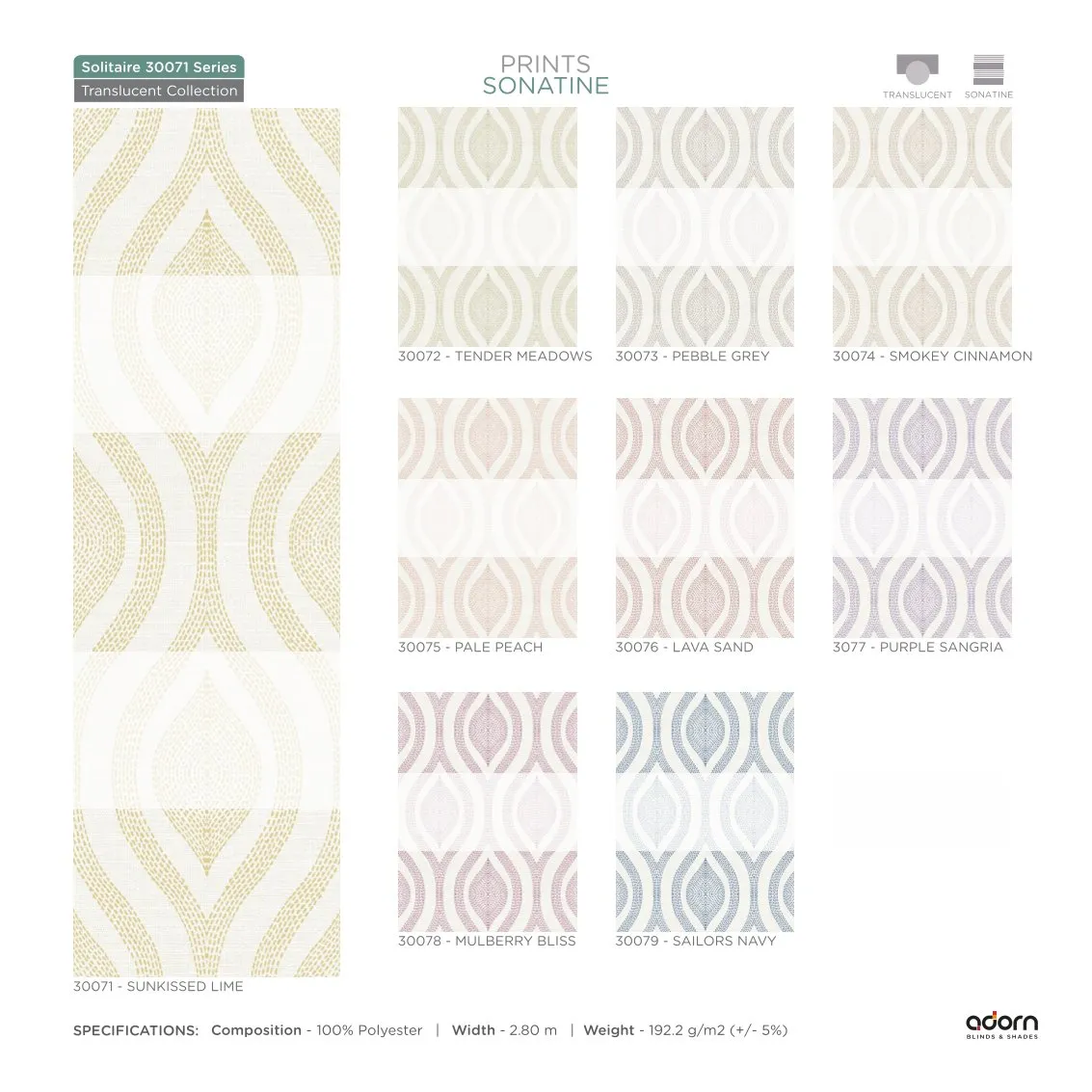 AD Vision Collection Vol-3 Prints Sonatine Fabric -30071-SUNKISSED LIME