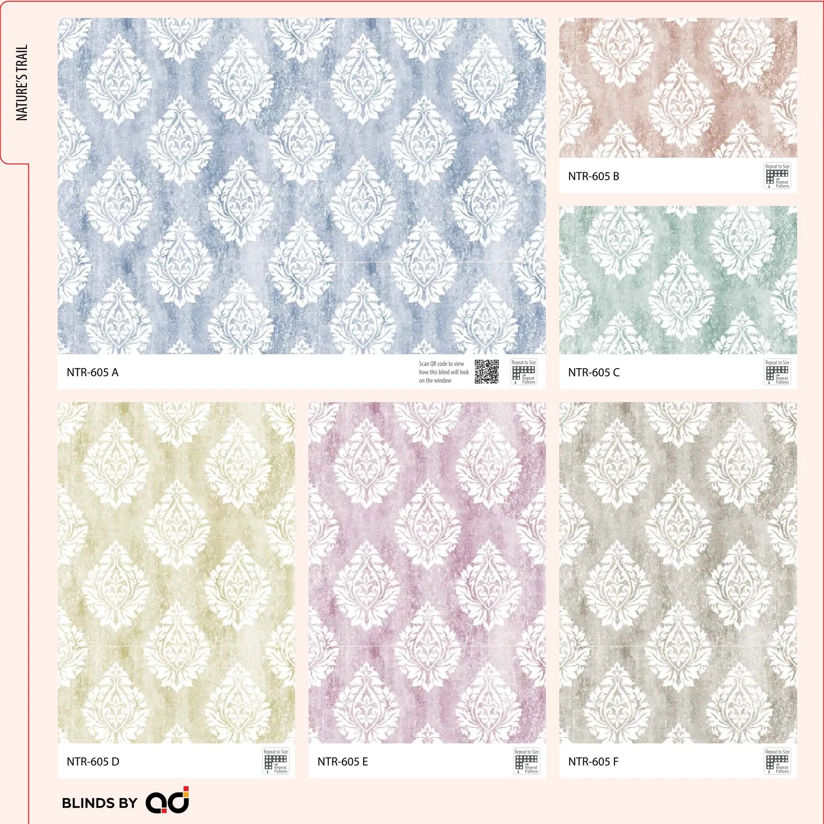 AD Printed Roller Blind – Stylish & Functional NTR-605-A