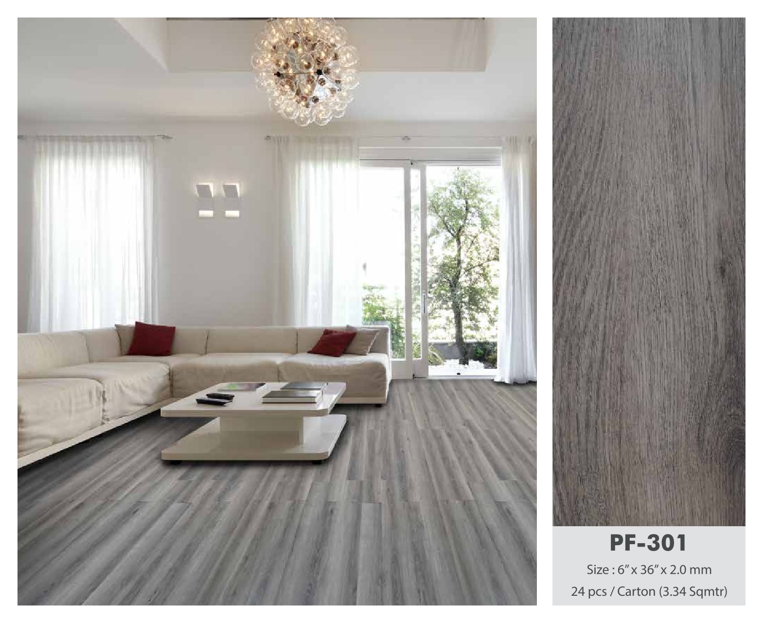 Excel Luxury Vinyl Plank PF-301 | 2.0mm Durable Flooring