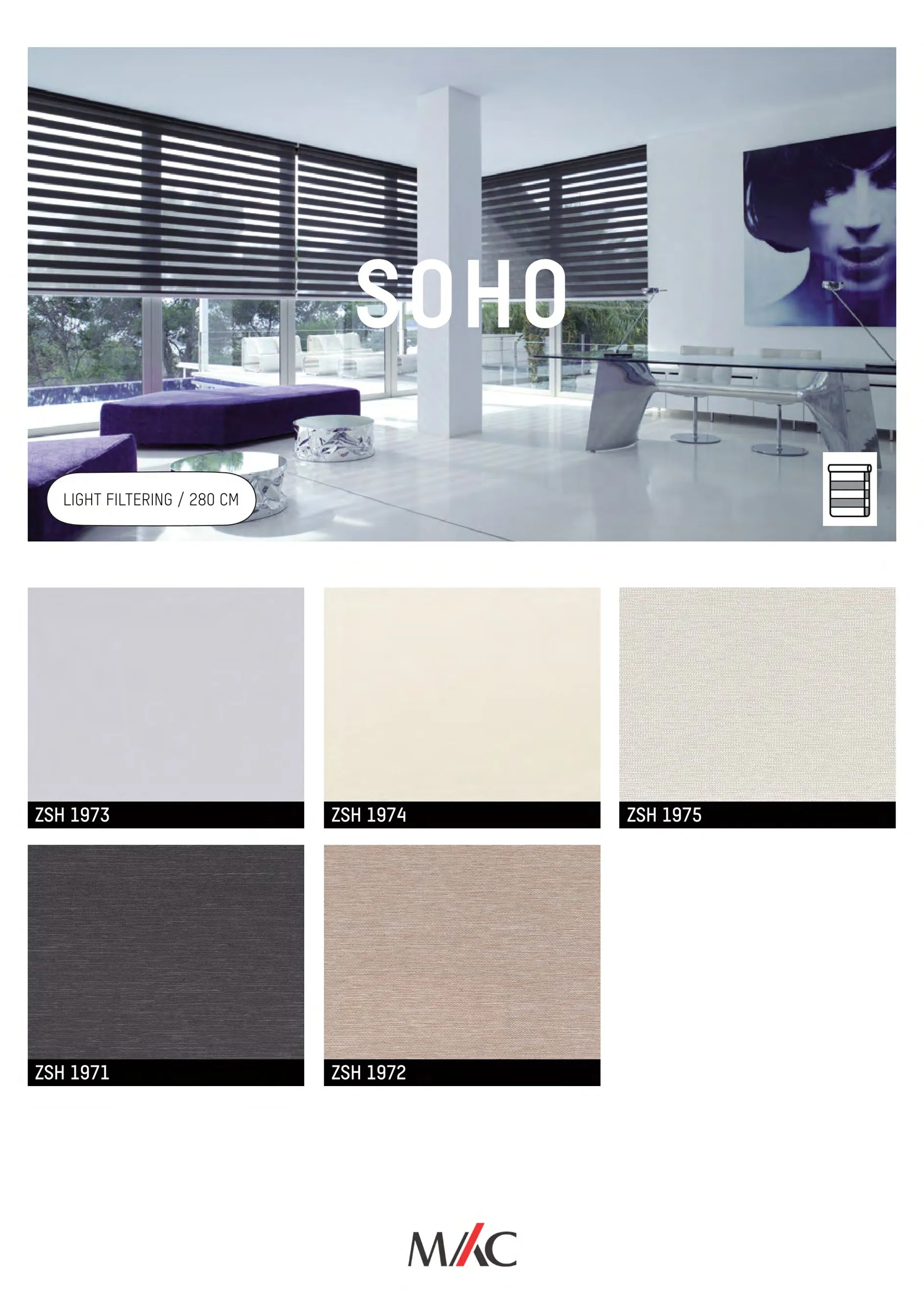 Mac Zebrano Blinds SOHO – Elegant Light Control