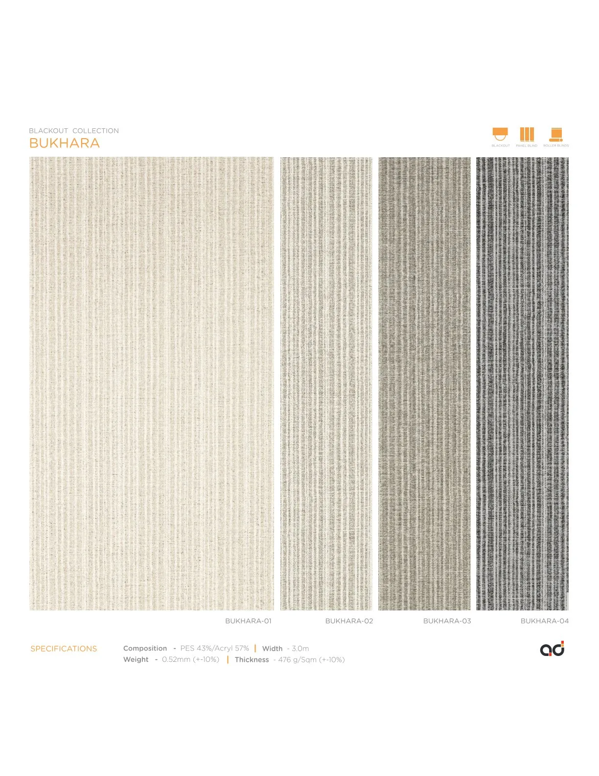 AD Cortina Collection Vol-2 Blackout Curtains BUKHARA