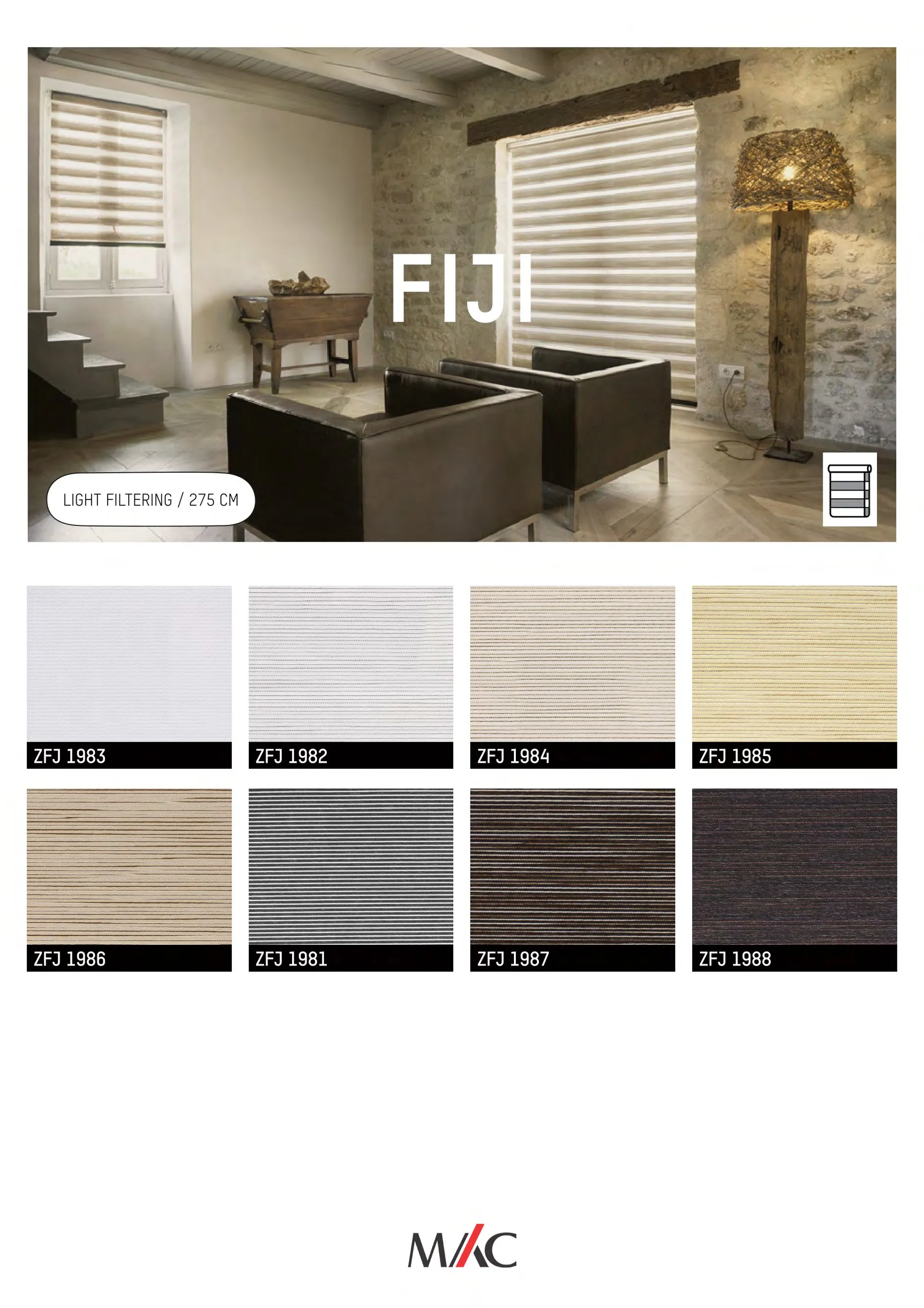 Mac Zebrano Blinds FIJI – Elegant Light Control