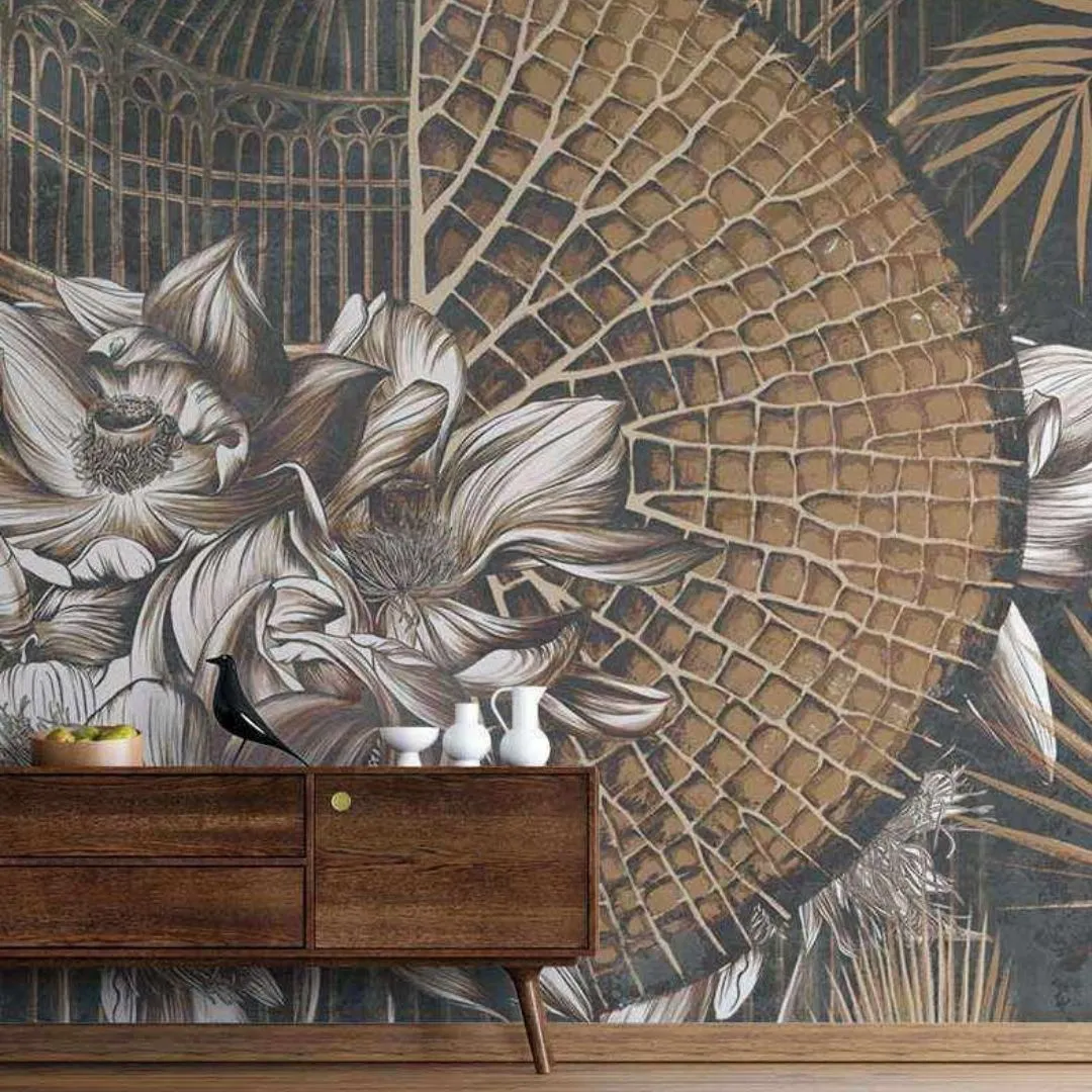 Exotic Jungle Leaves Wallpaper - Custom Tropical Design