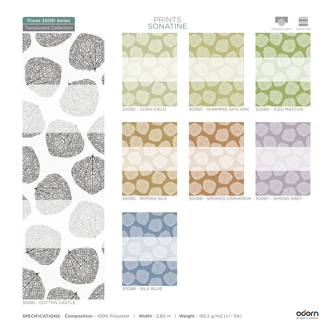 AD Vision Collection Vol-3 Prints Sonatine Fabric -30081-COTTON CASTLE