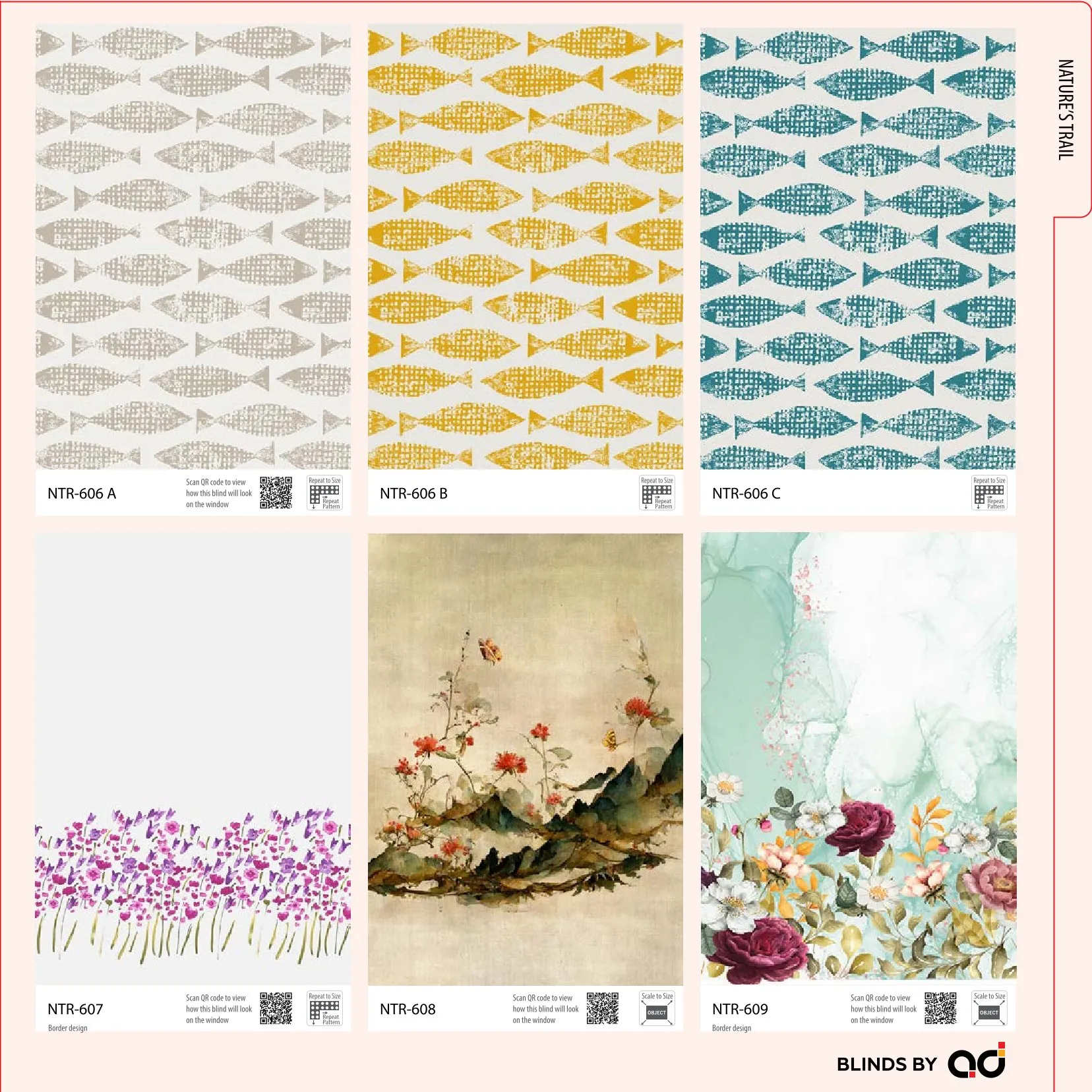 AD Printed Roller Blind – Stylish & Functional NTR-606-A