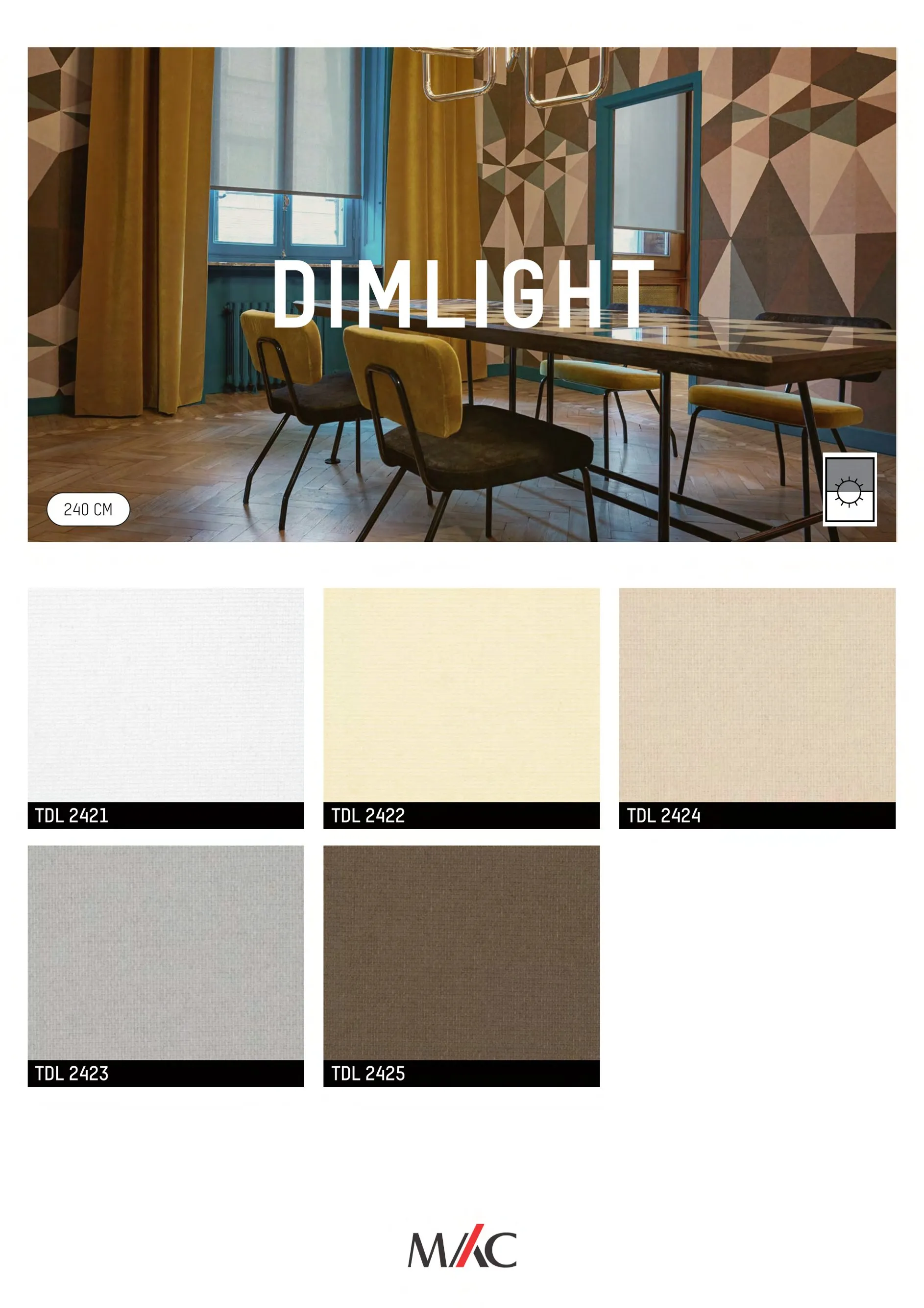 Mac Translucent Blinds DIMLIGHT – Soft Light & Privacy