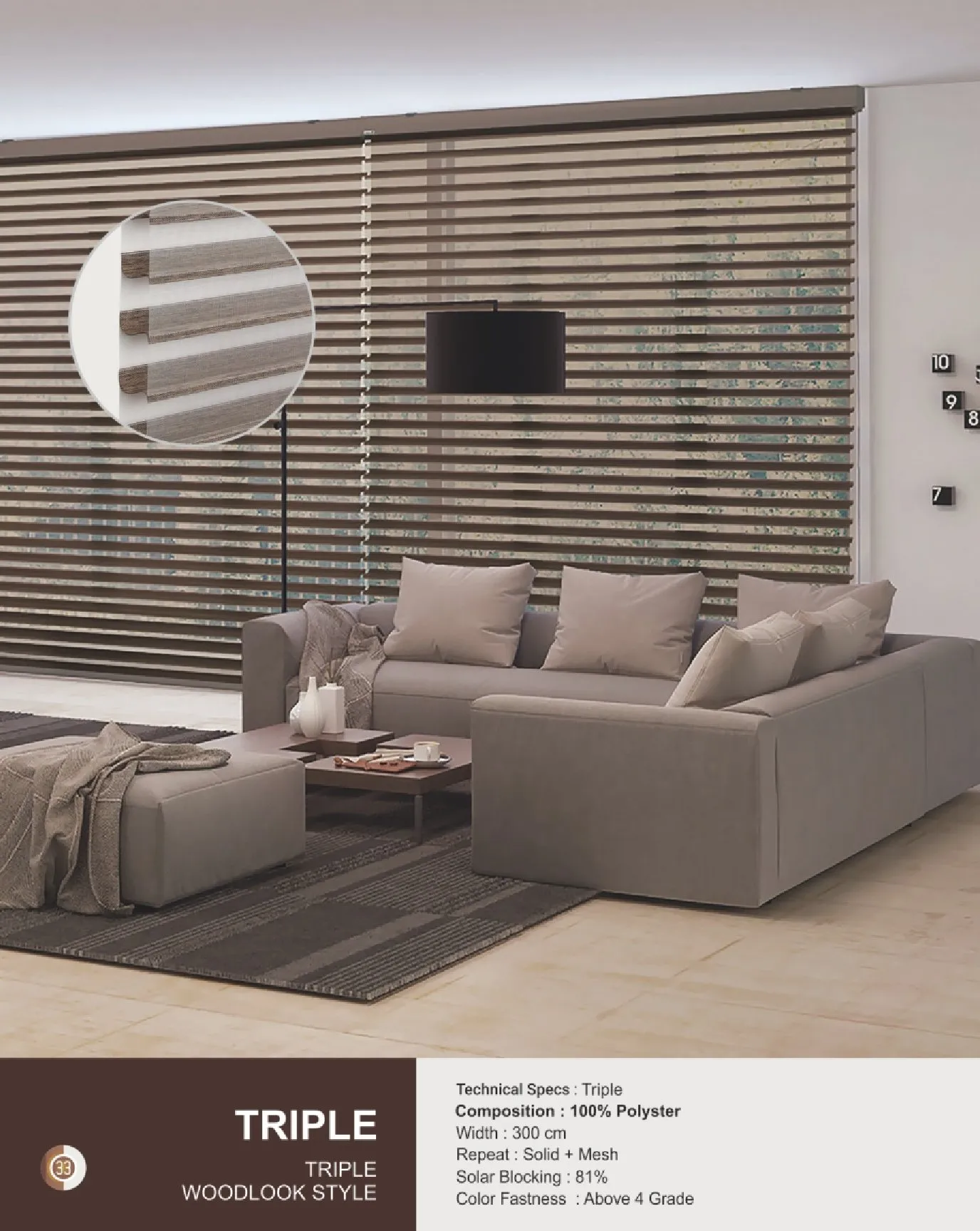 Johnson Zebra Window Blinds – TRIPLE WOODLOOK STYLE