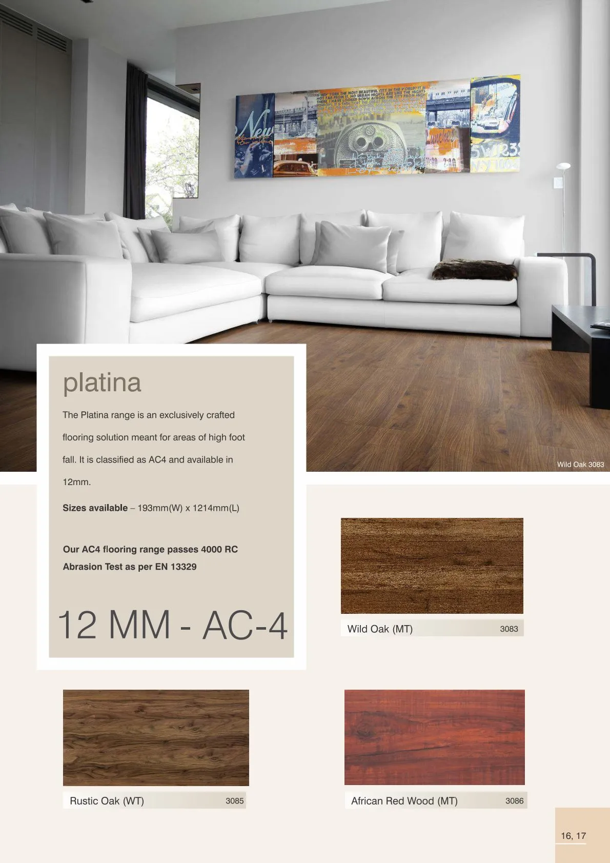 Action Tesa Wild Oak 3083 Laminate Flooring - 12mm AC-4