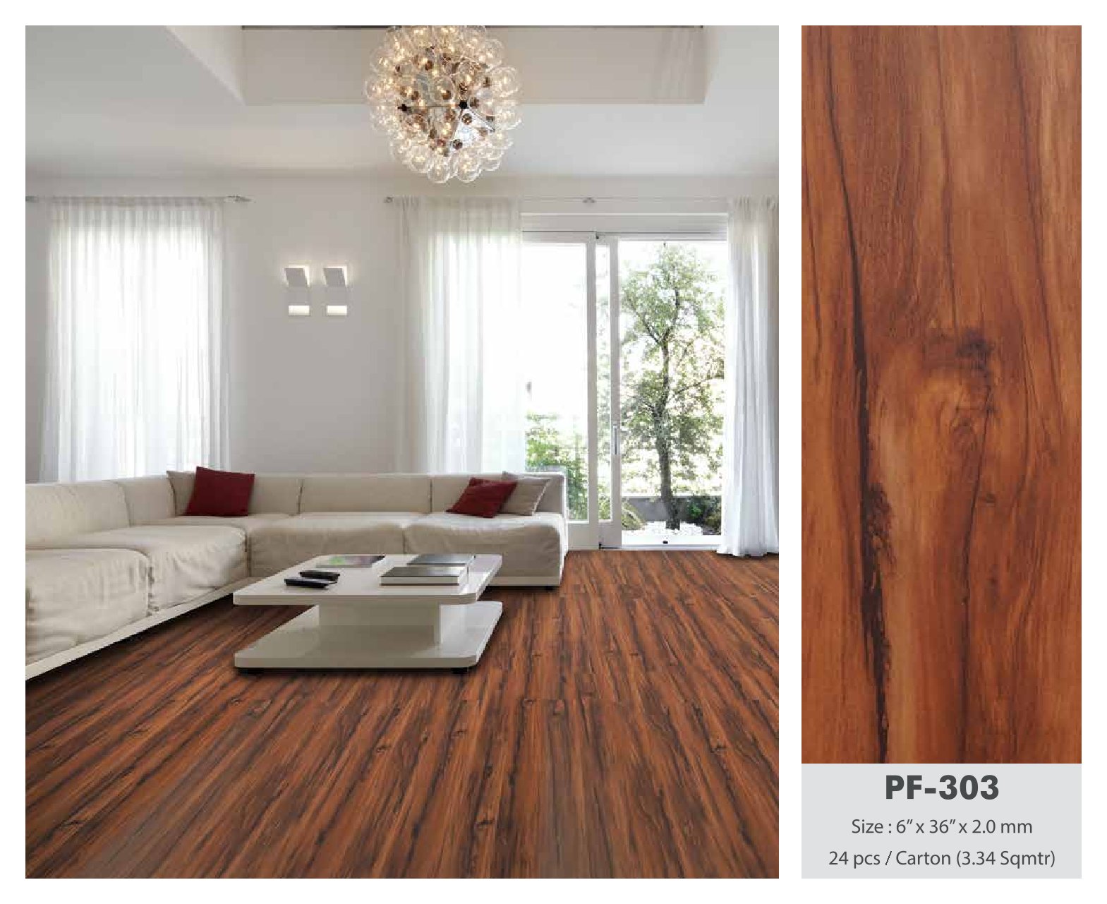 Excel Luxury Vinyl Plank PF-303 | 2.0mm Durable Flooring